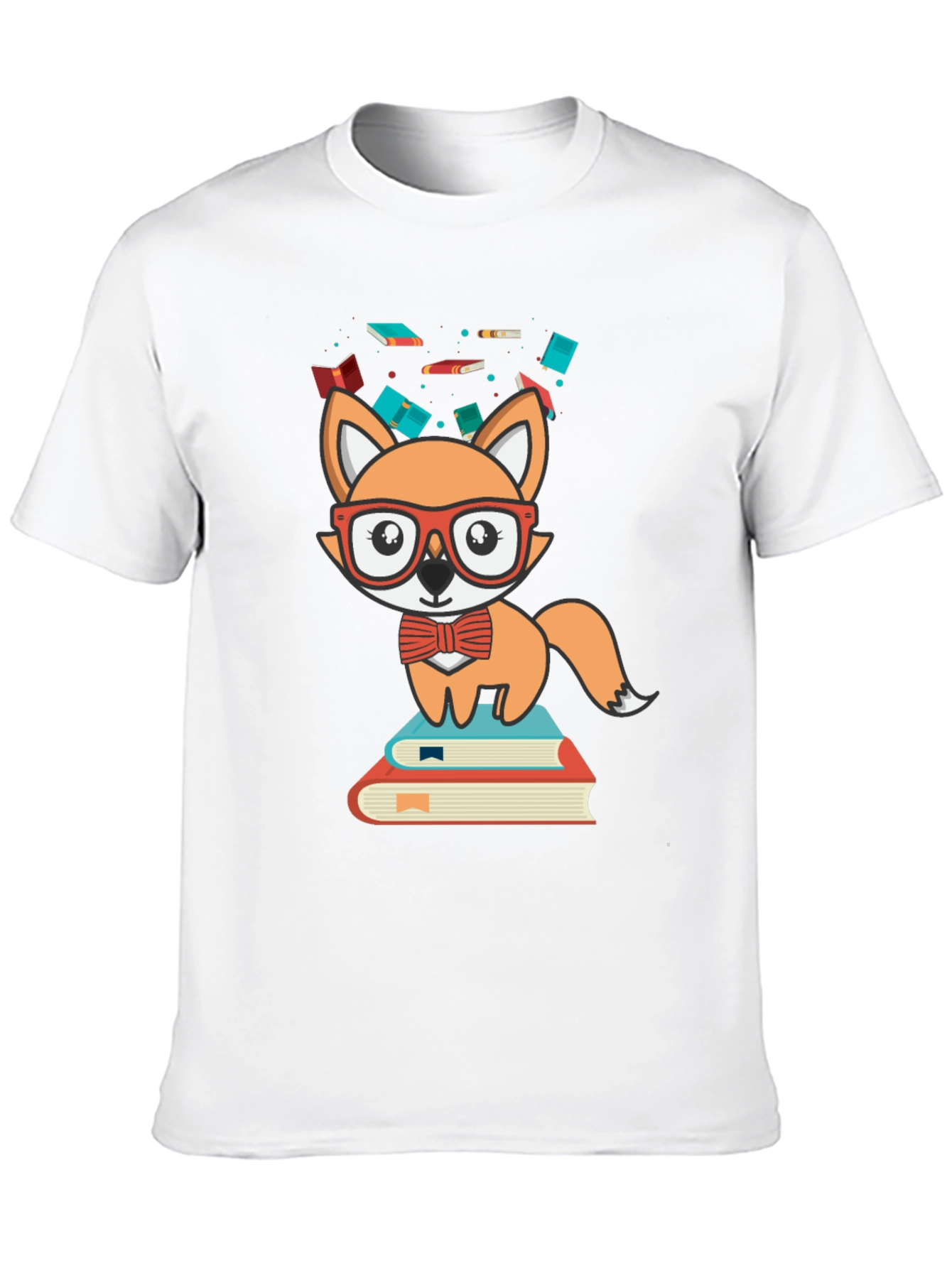 Fox Reader Graphic Tee - Cute Bookworm Shirt