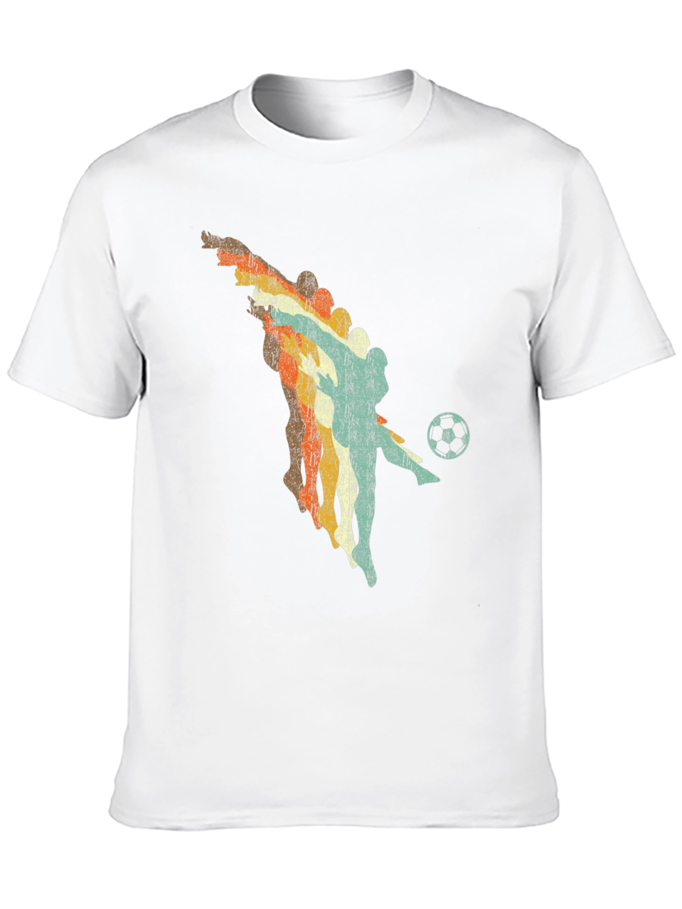 Retro Soccer Player Black T-Shirt