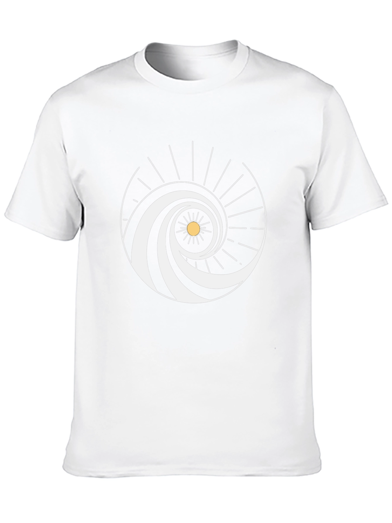 Spiral Wave Sun Graphic Tee - Black