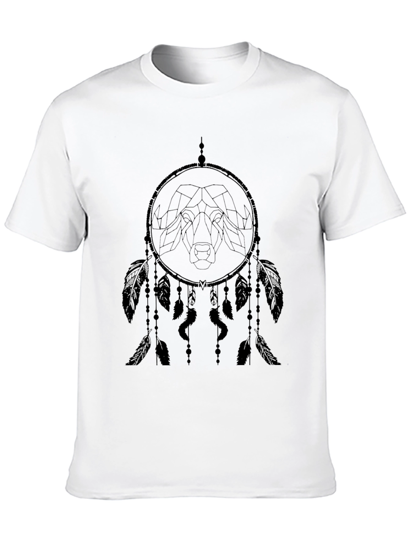 Geometric Buffalo Dreamcatcher Black T-Shirt