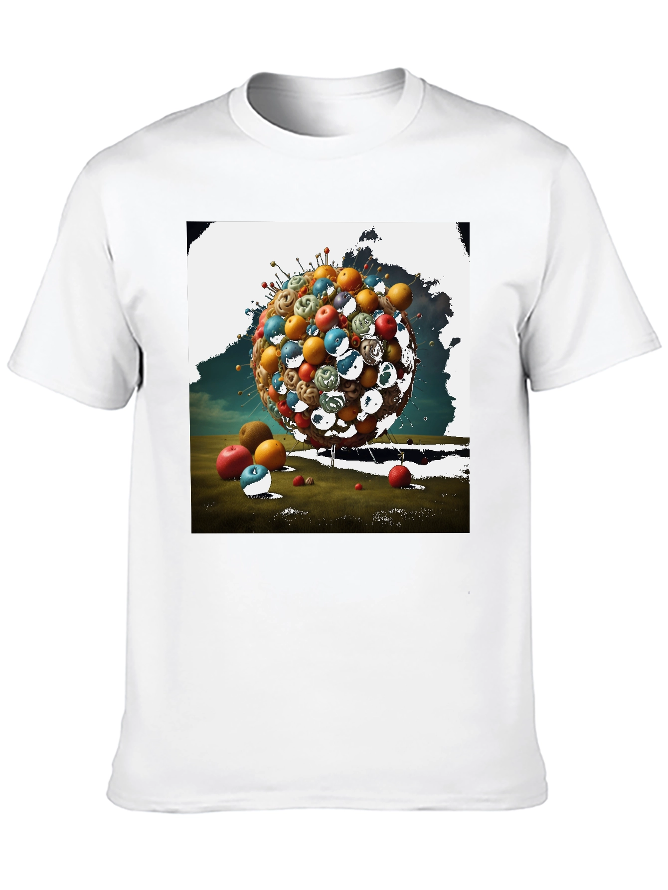 Surreal Fruit Sphere Graphic Tee