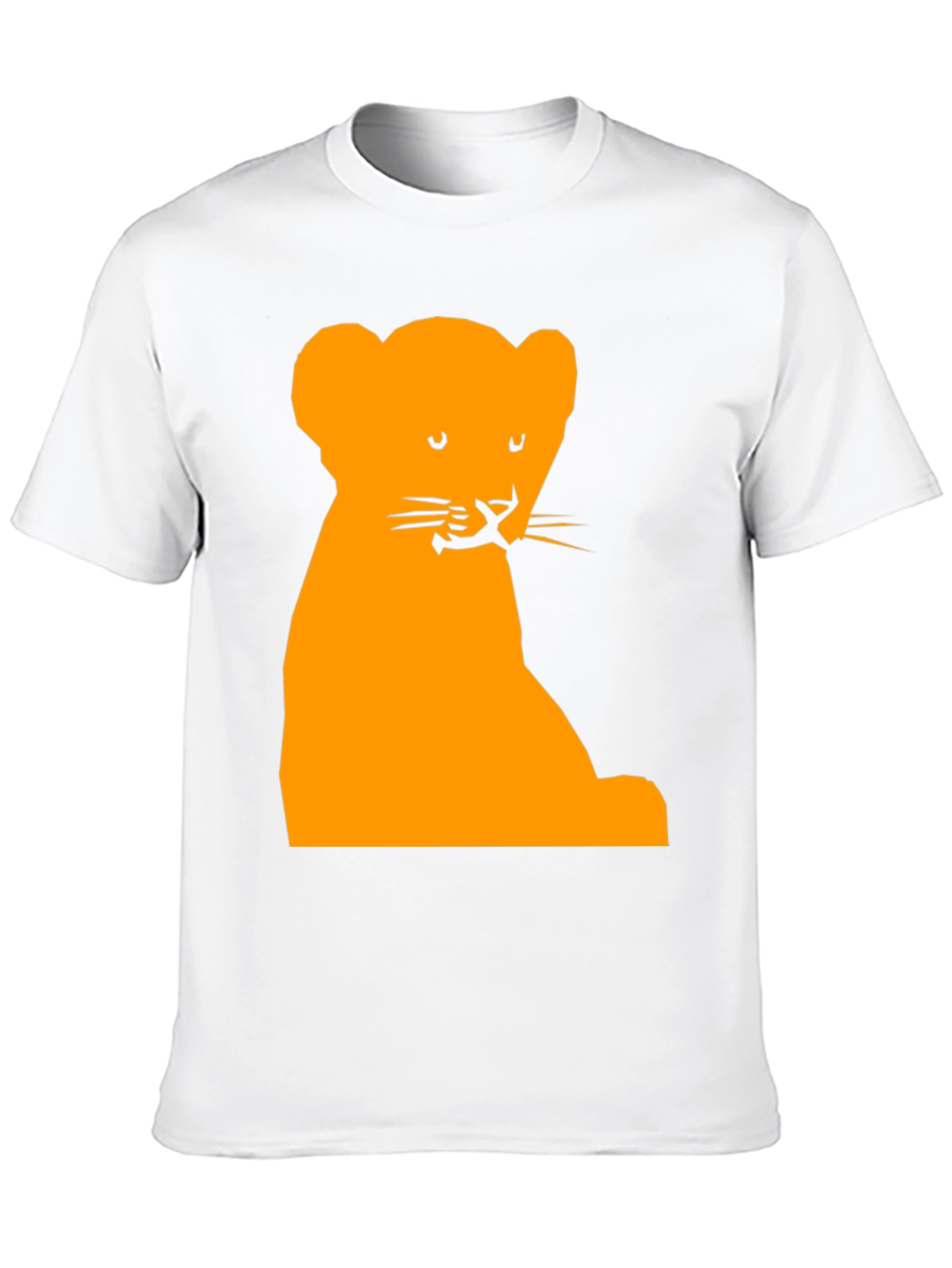 Lion Cub Graphic Tee - Soft Black Cotton