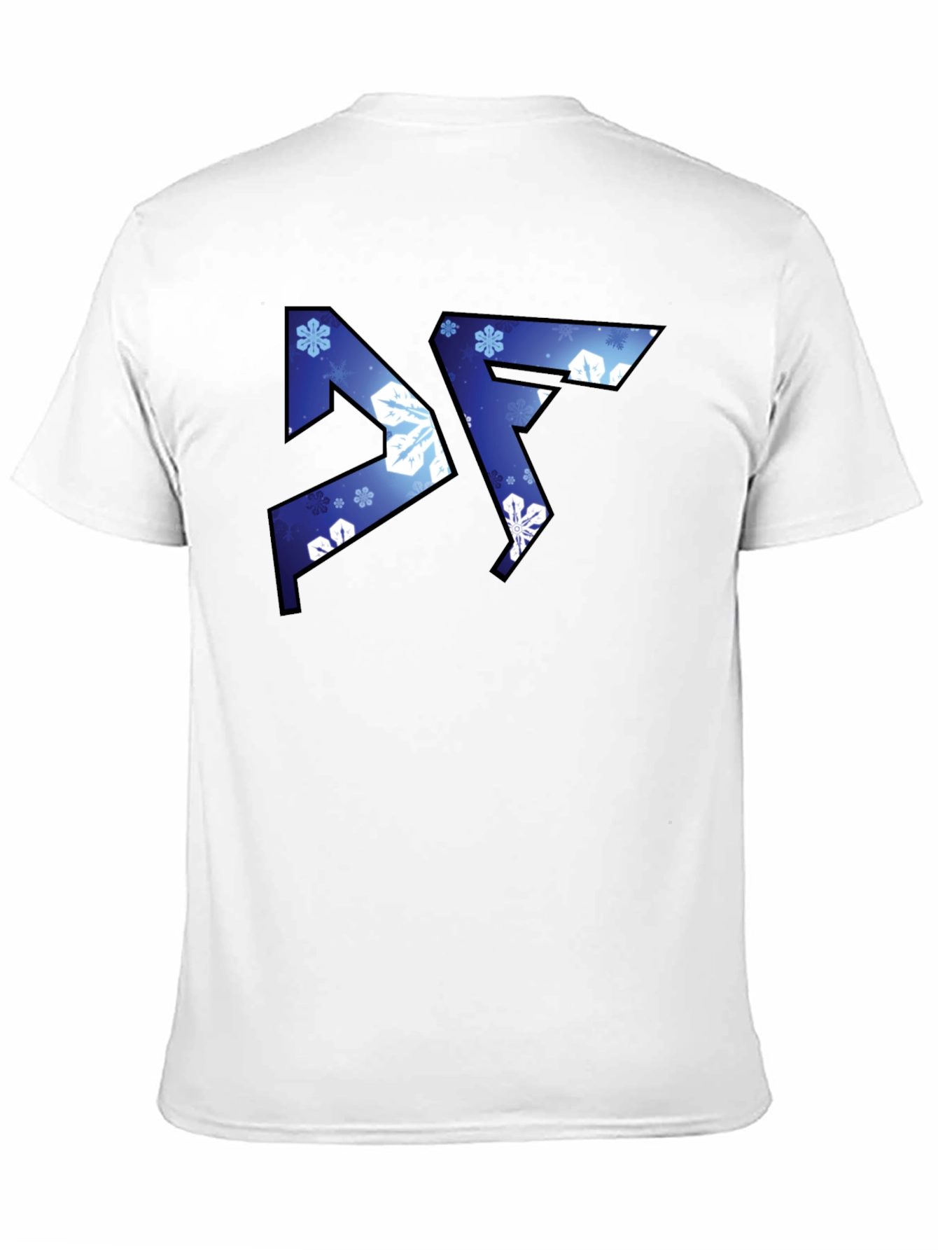 Abstract Snowflake Graphic Black T-Shirt