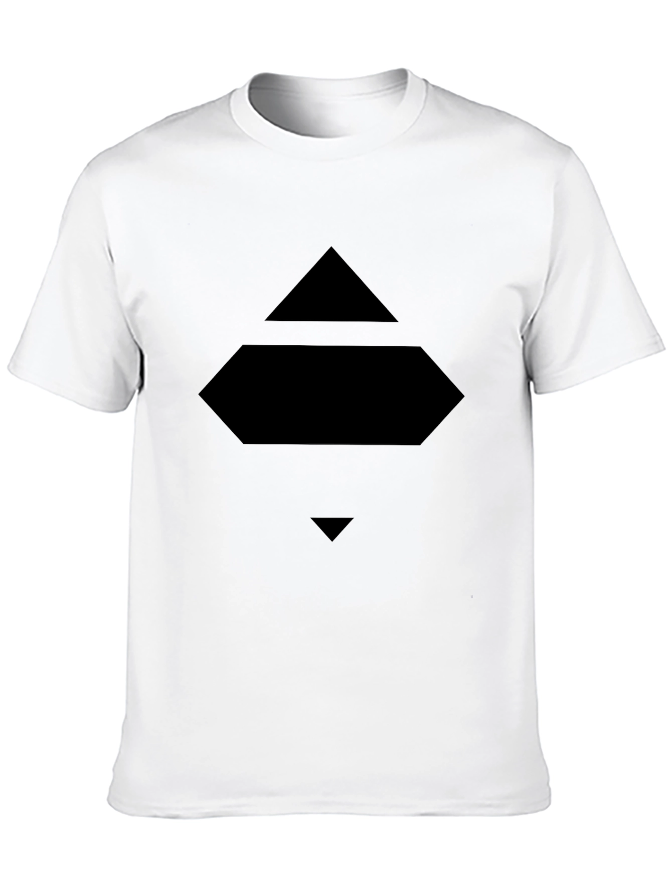 Geometric Graphic Black T-Shirt Modern Design Tee