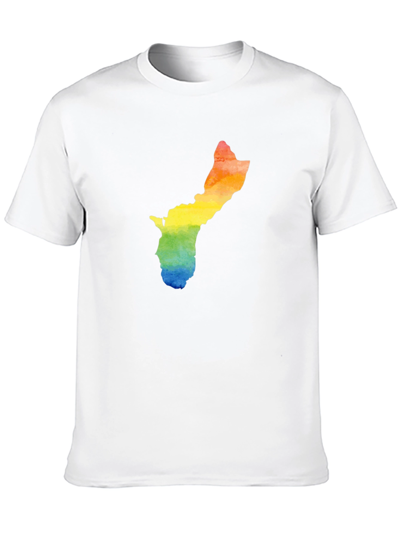 Rainbow Map T-Shirt - Black Cotton Tee