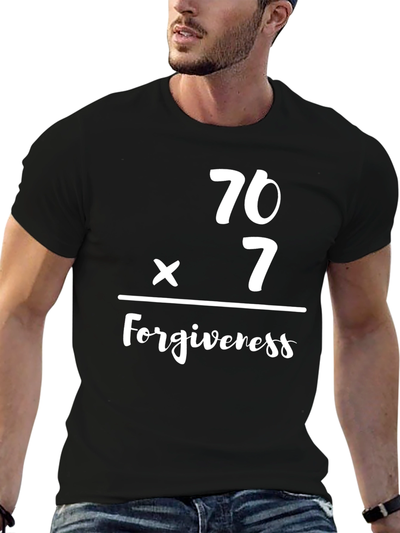 70x7 Forgiveness Graphic Tee - Black