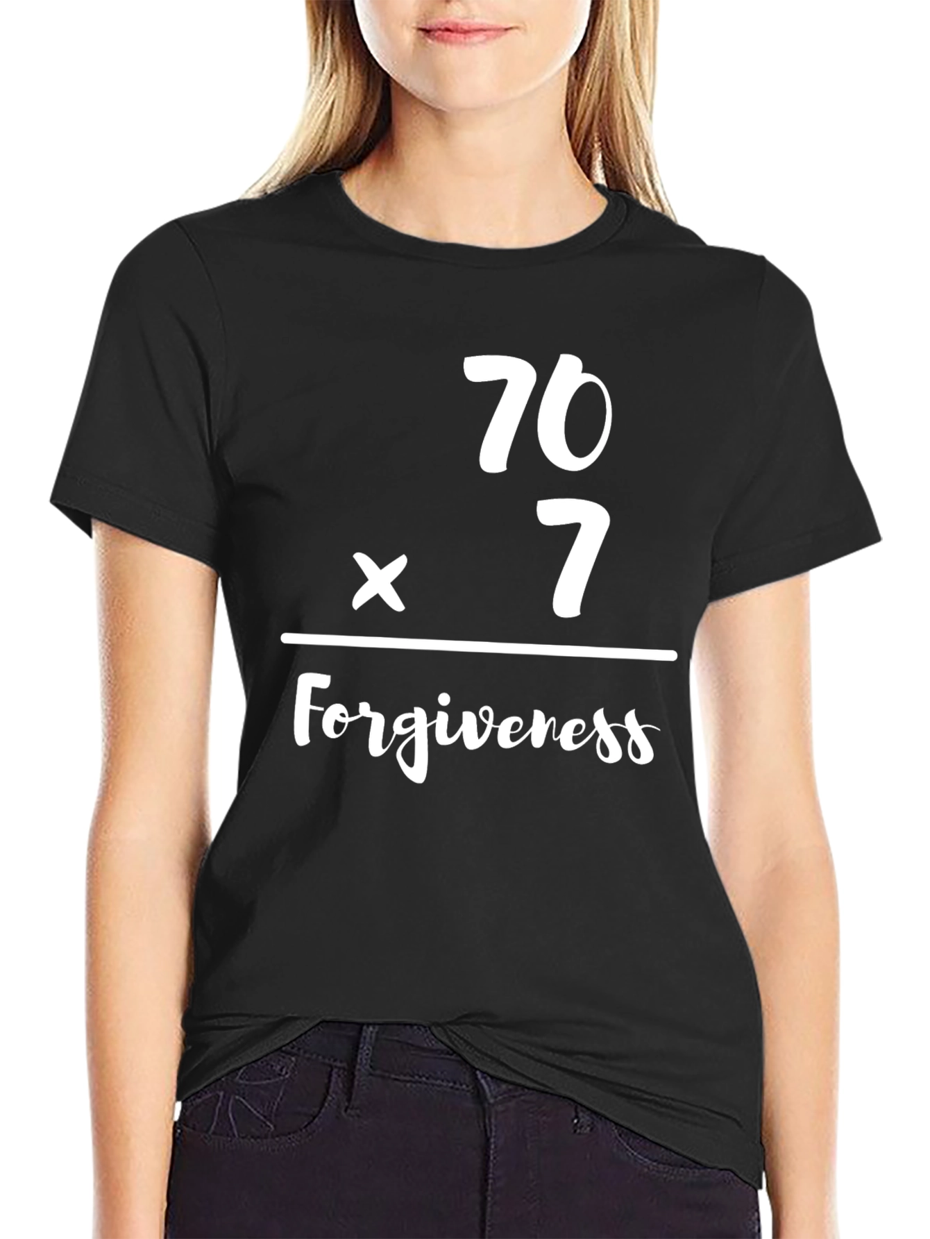 70x7 Forgiveness Graphic Tee - Black