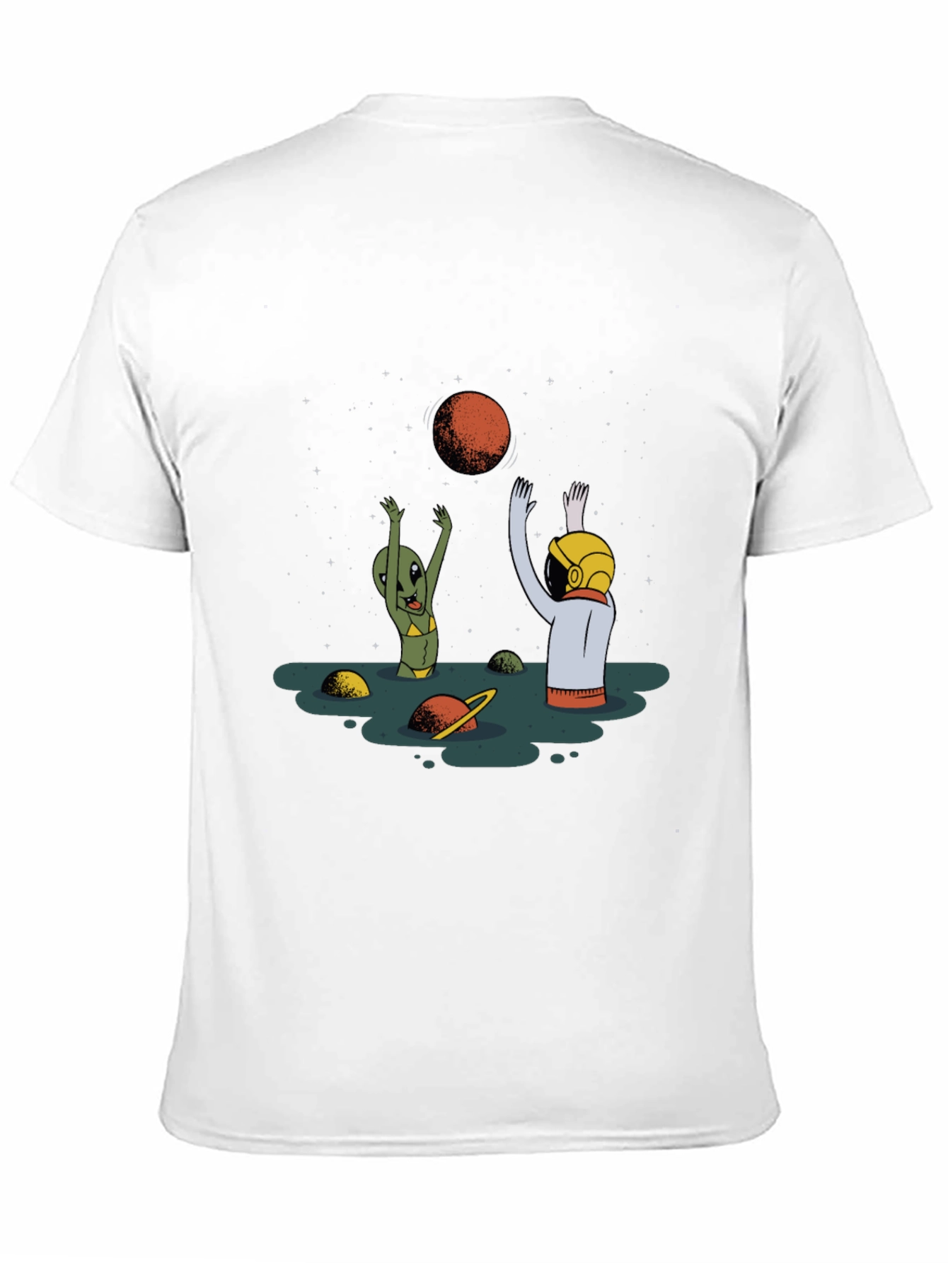 Alien Astronaut T-Shirt - Cosmic Beach Vibes