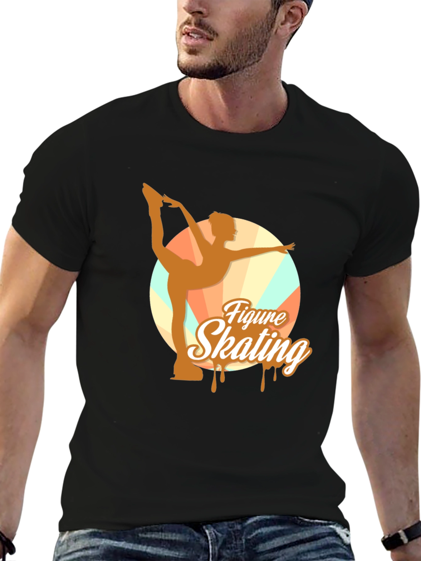Figure Skating Graphic Tee - Black Unisex T-Shirt