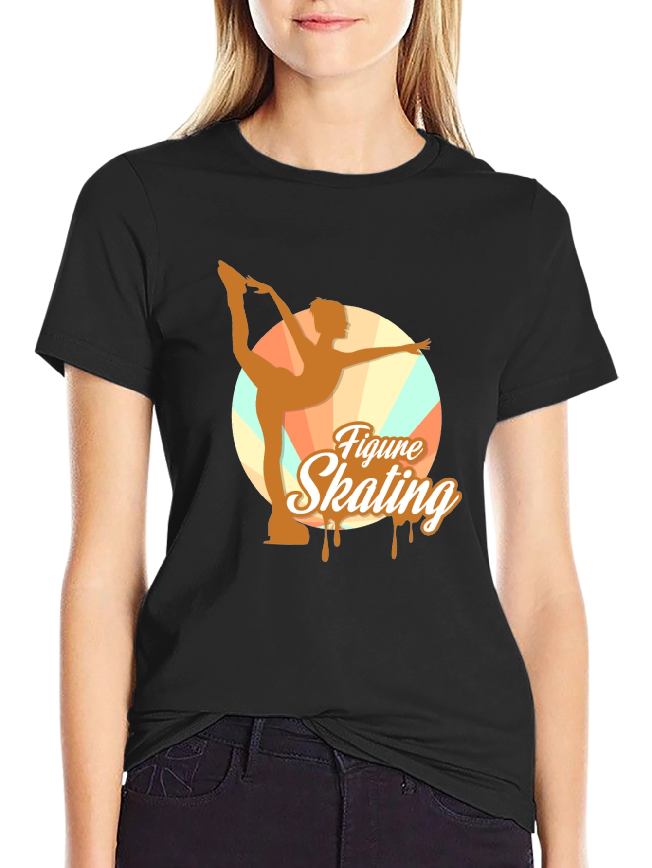 Figure Skating Graphic Tee - Black Unisex T-Shirt