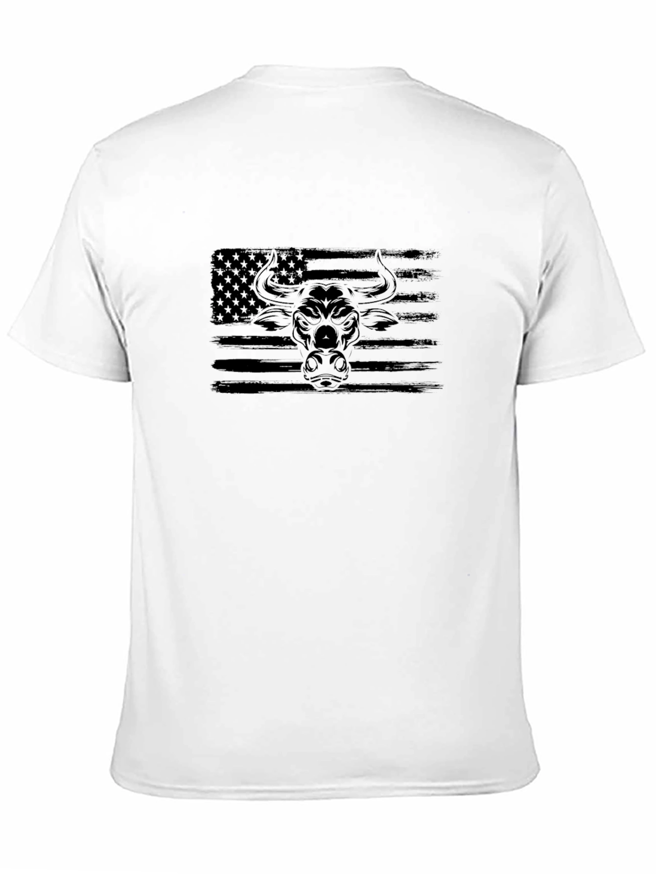 American Bull Flag Graphic Tee - Black