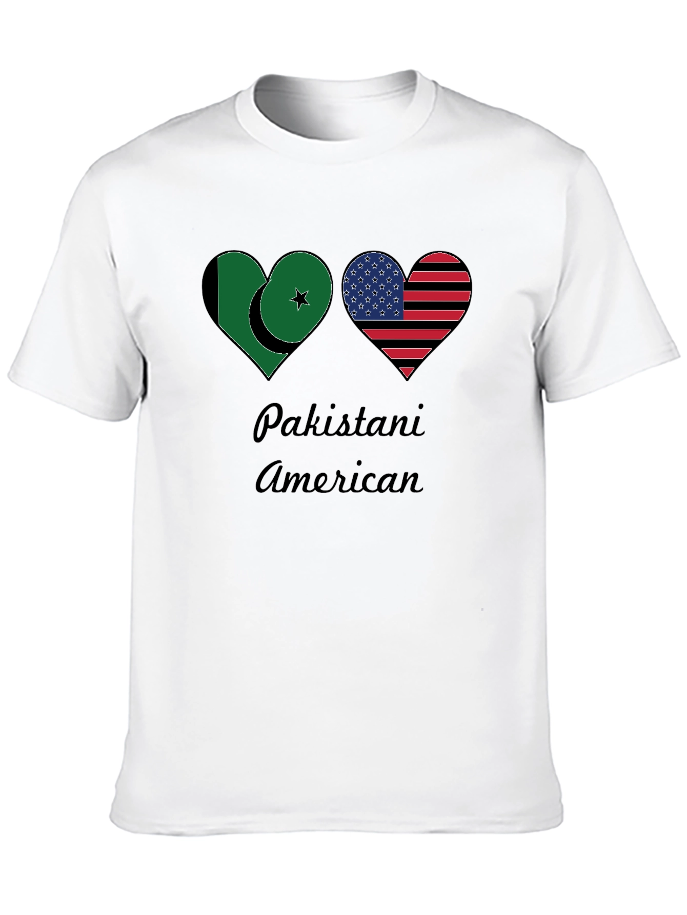 Pakistani American Flag Heart T-Shirt