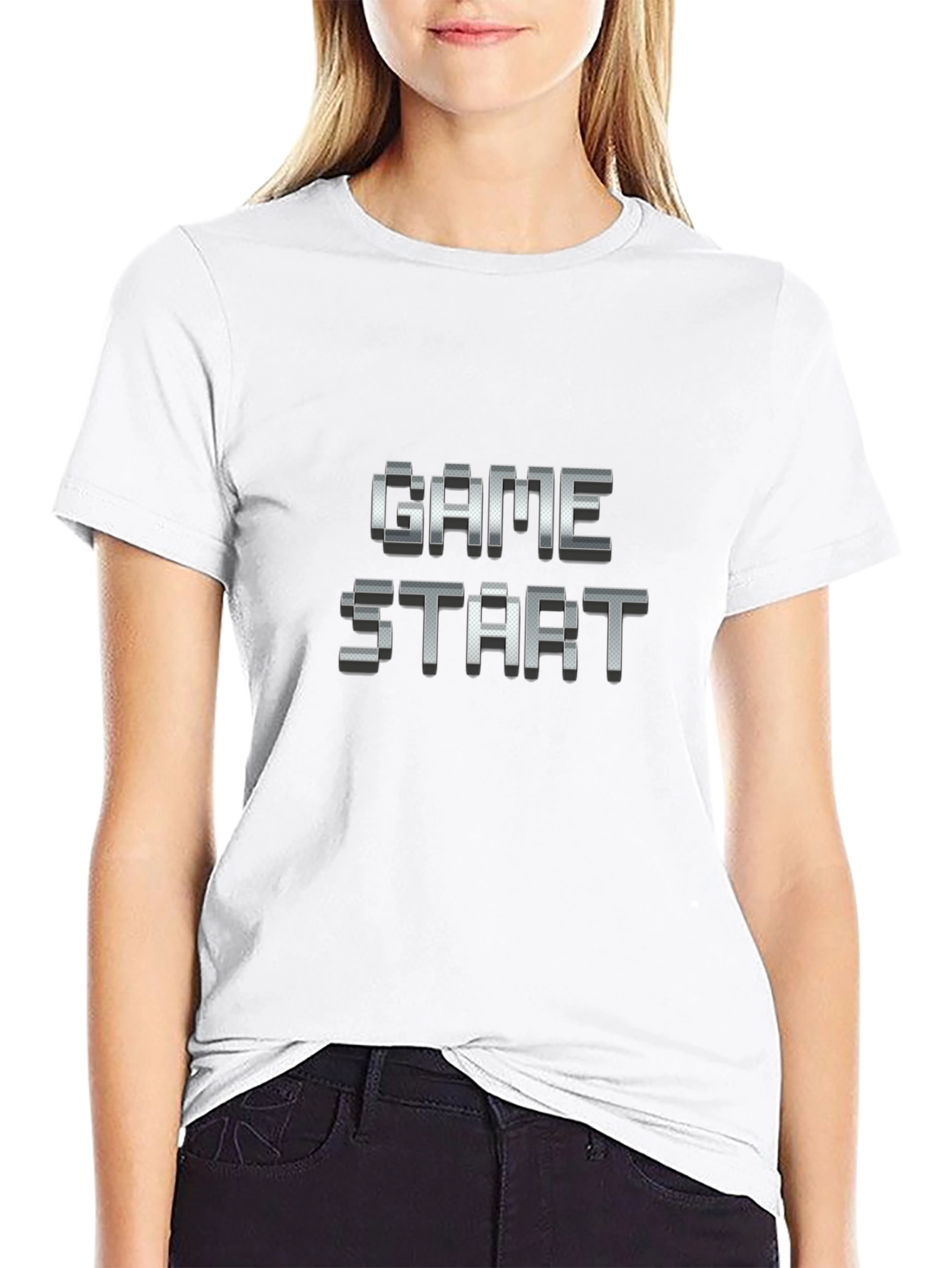Game Start Pixel T-Shirt - Retro Gamer Style