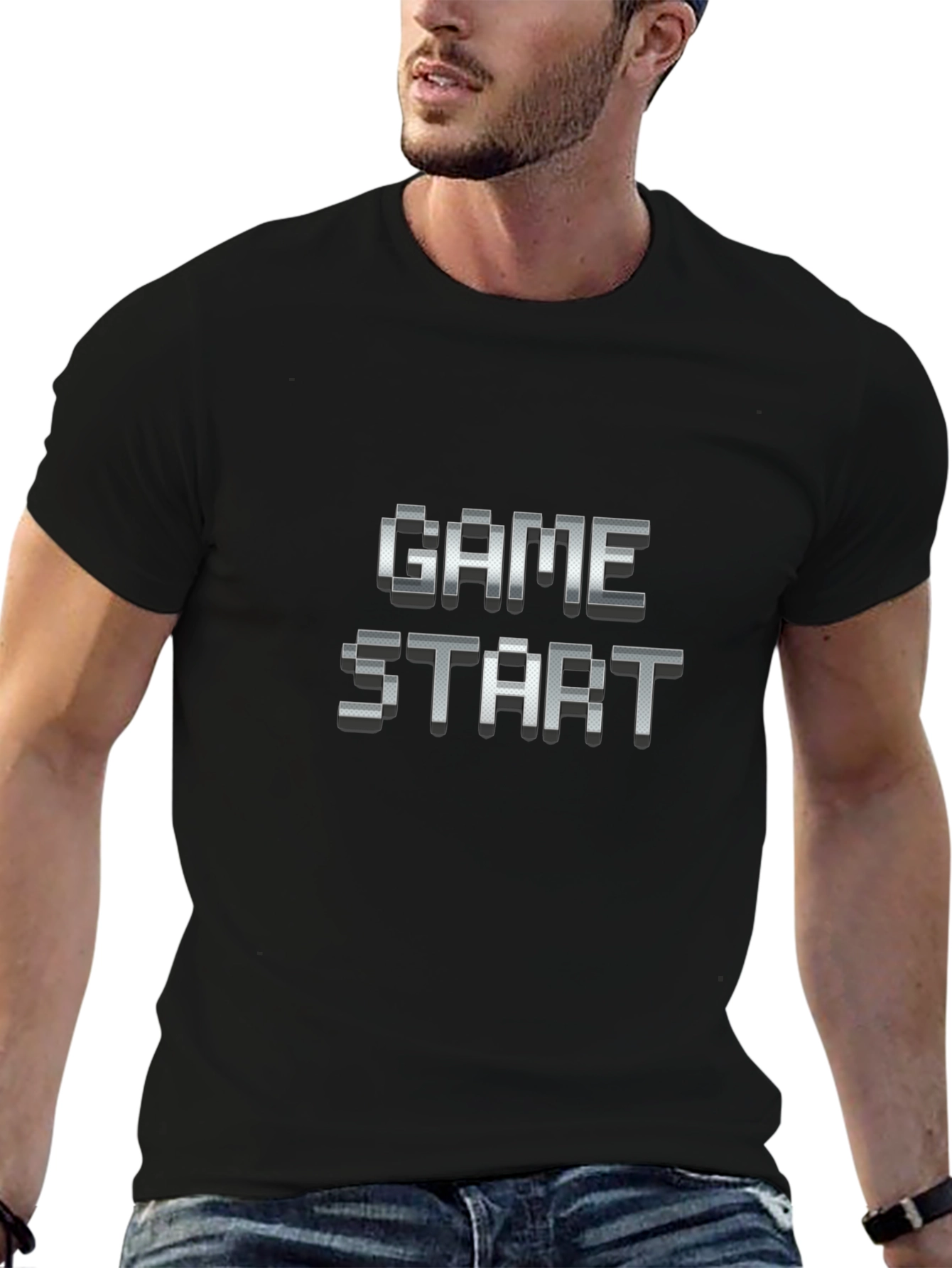 Game Start Pixel T-Shirt - Retro Gamer Style