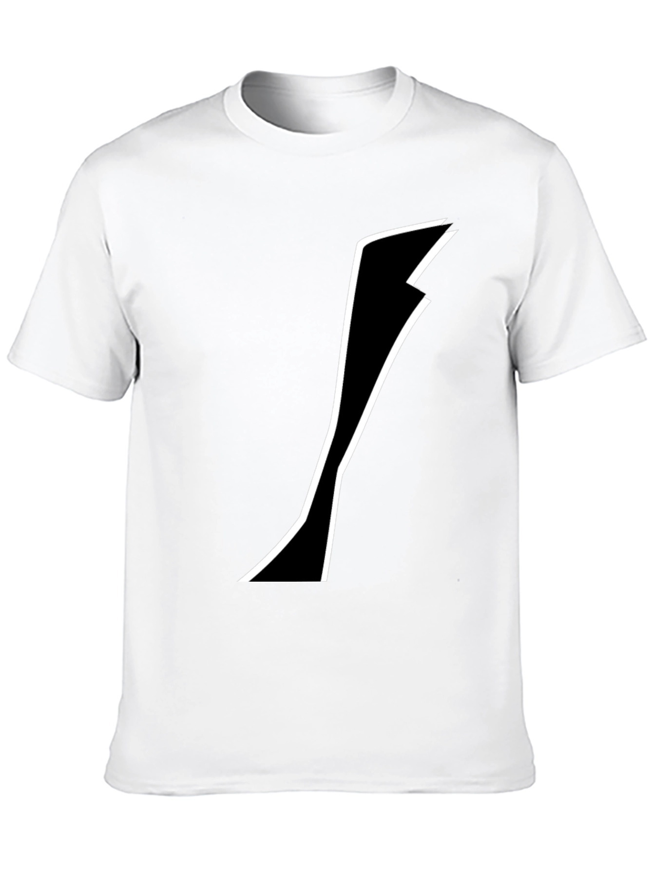 Black Tee with Abstract White Design