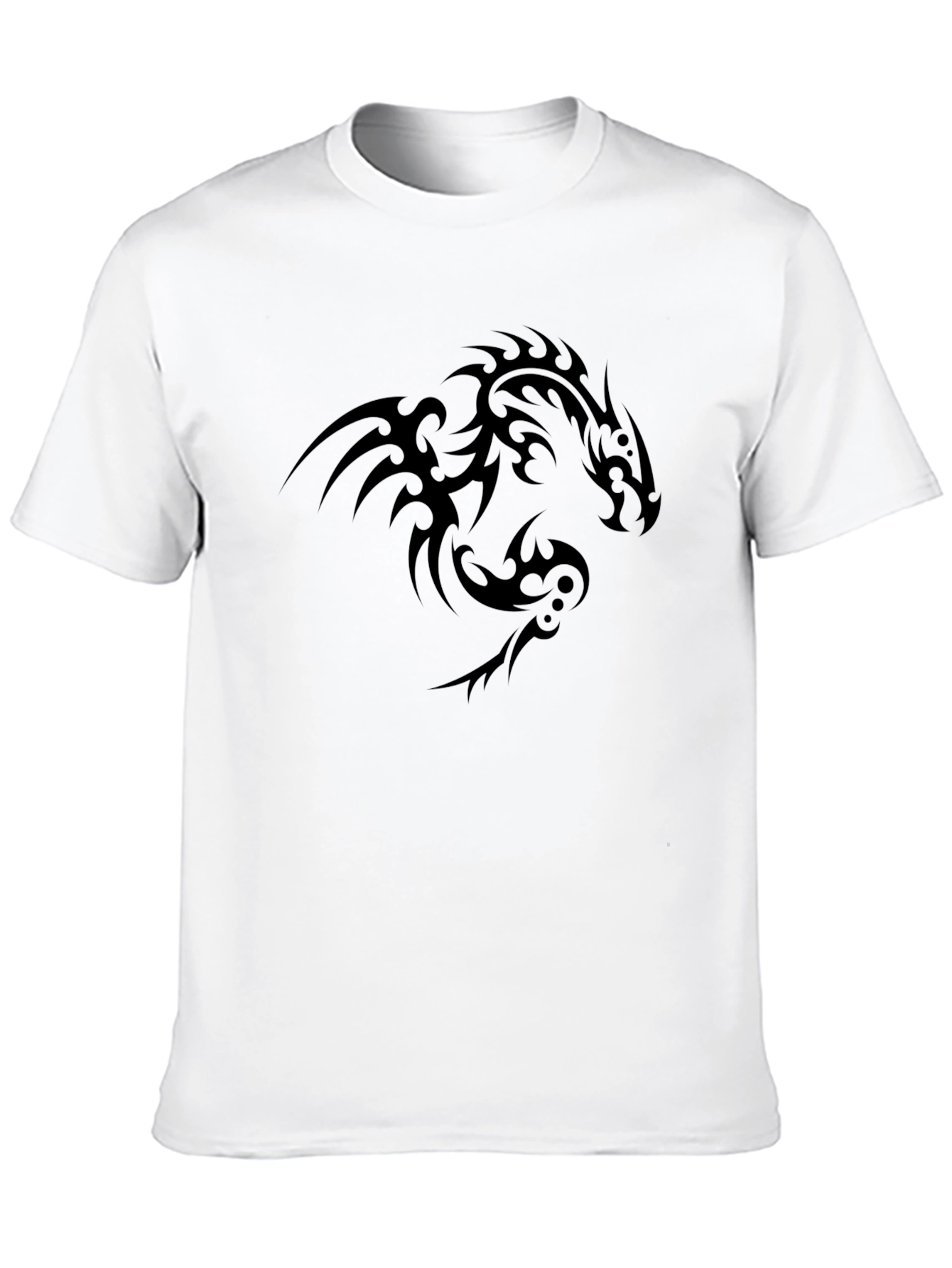 Black Tribal Dragon Graphic Tee