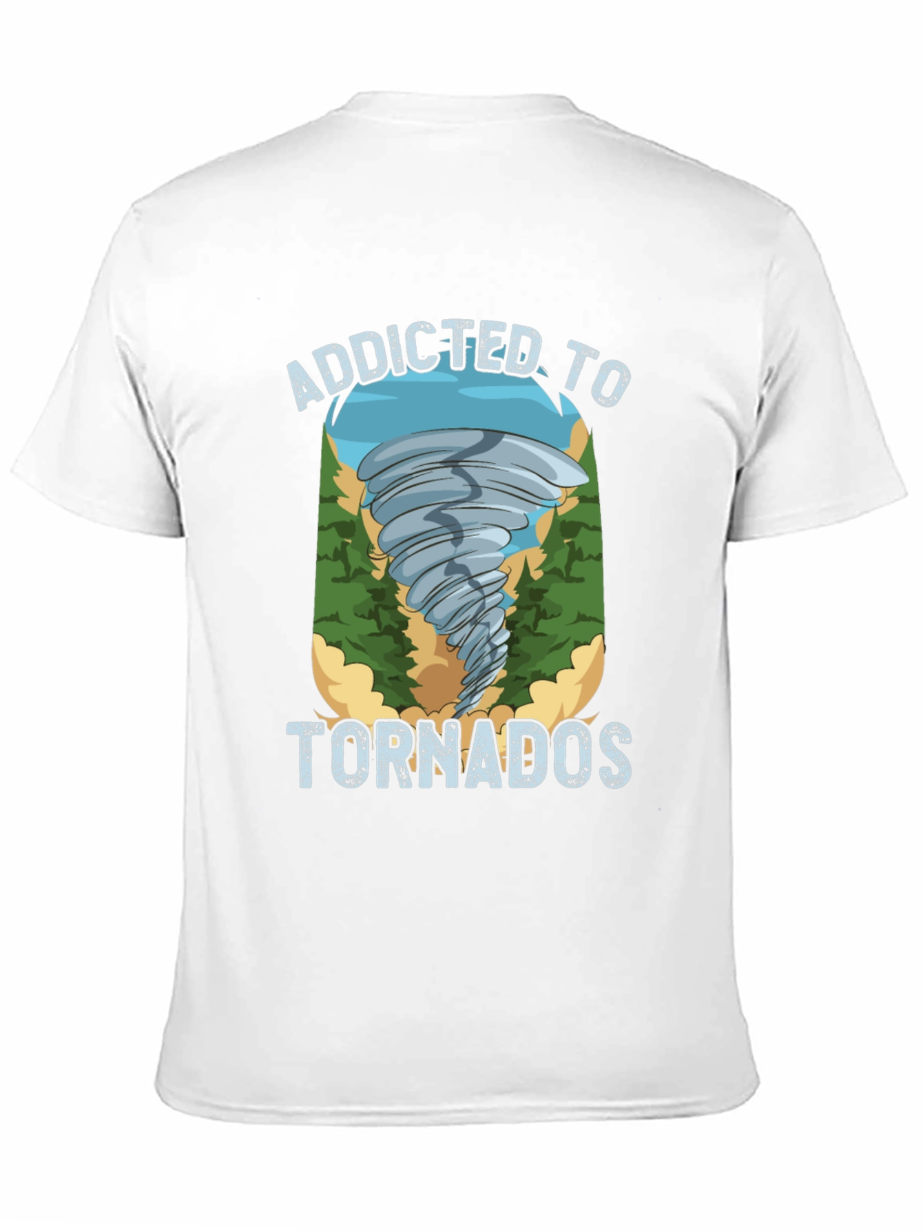 Addicted to Tornados Black Graphic T-Shirt