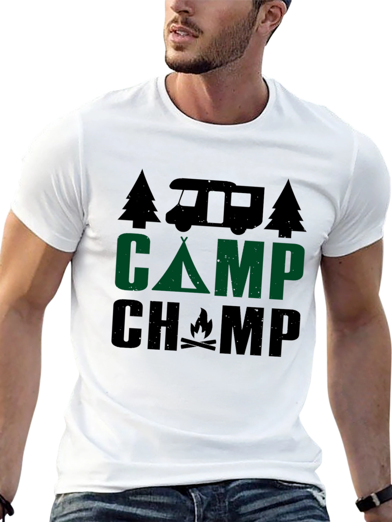 Camp Champ Graphic T-Shirt - Camping Adventure Tee