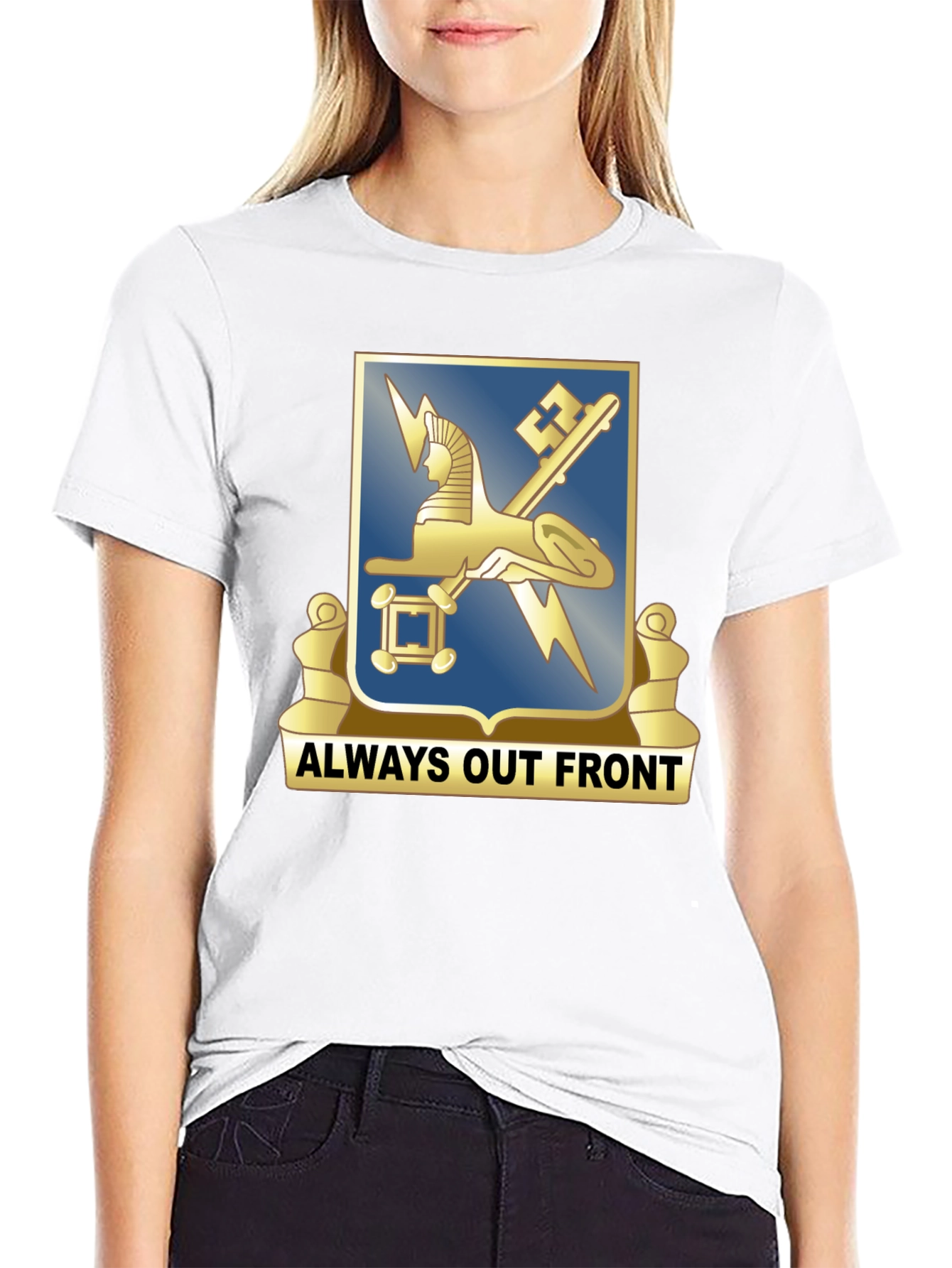Always Out Front T-Shirt - Military Design