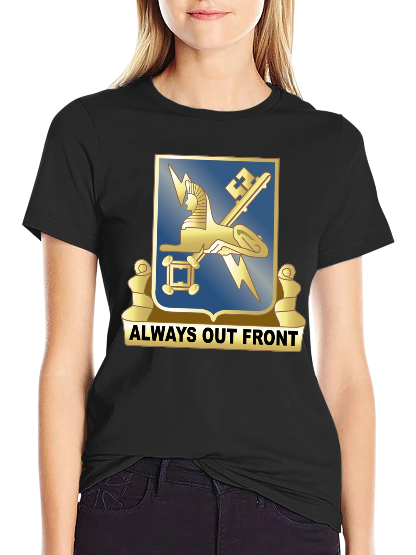 Always Out Front T-Shirt - Military Design