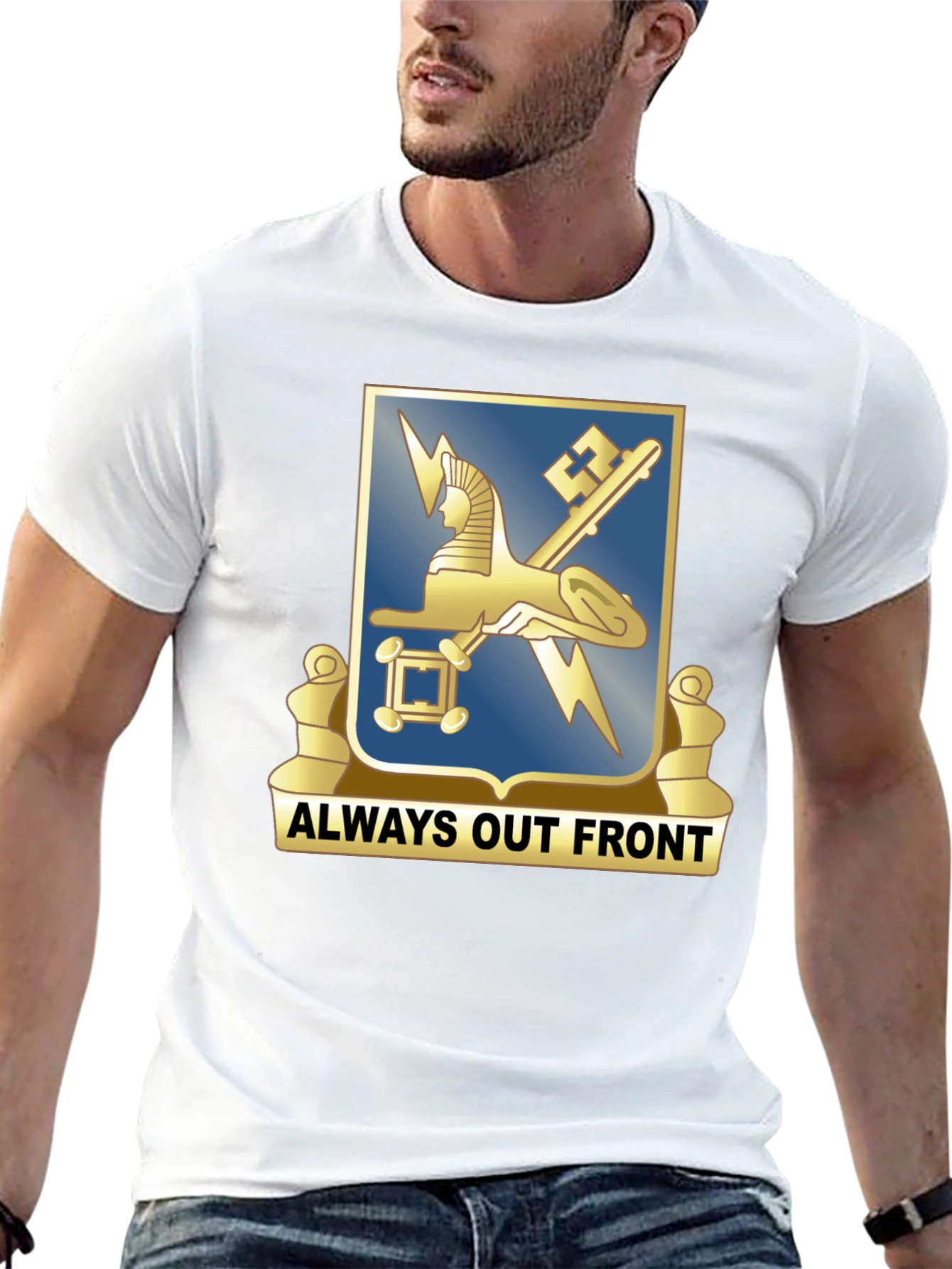 Always Out Front T-Shirt - Military Design