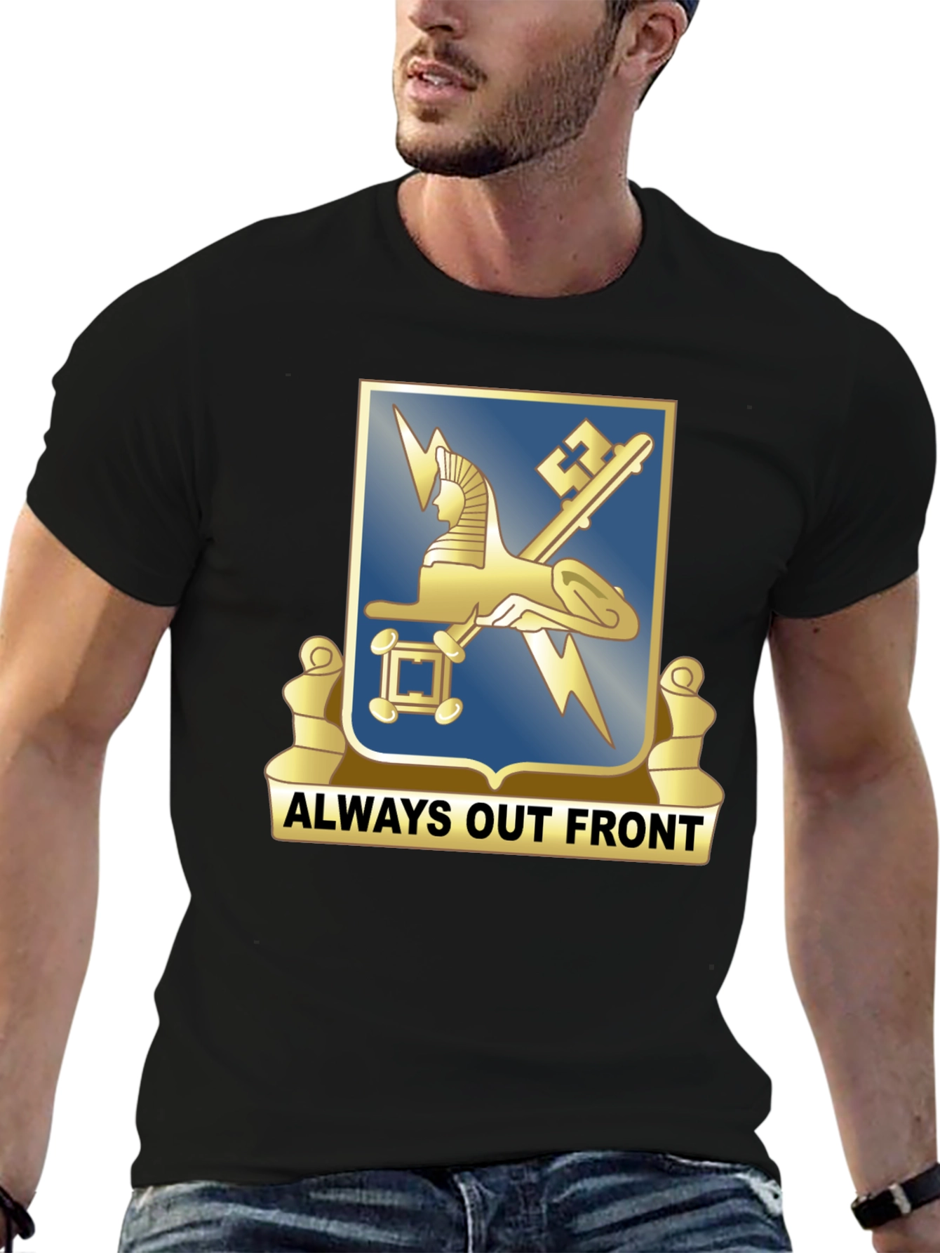 Always Out Front T-Shirt - Military Design