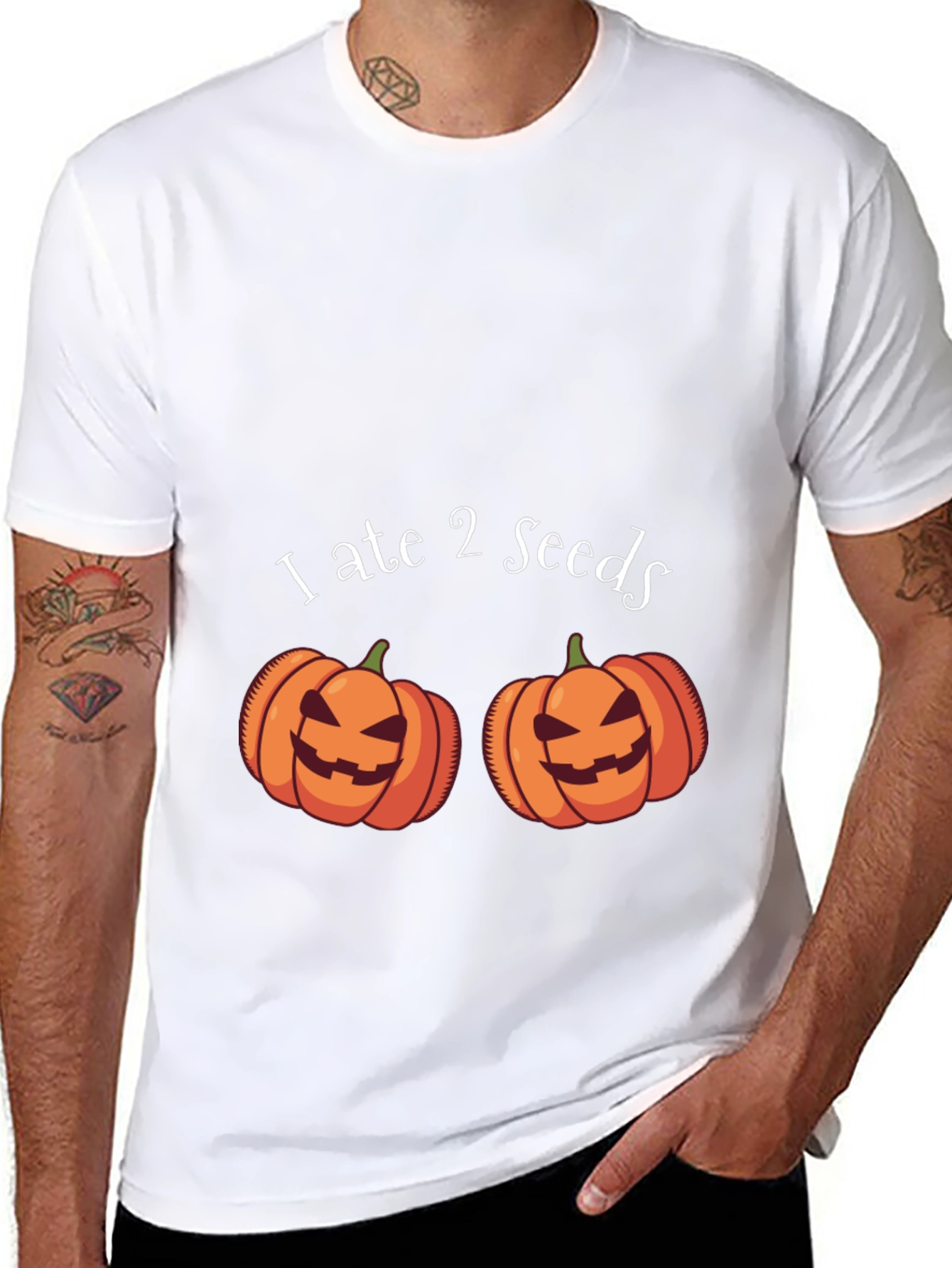 I Ate 2 Seeds Halloween Pumpkin T-Shirt
