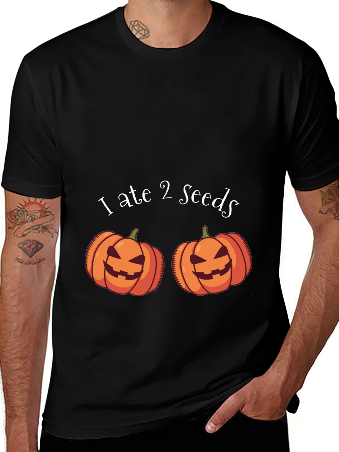 I Ate 2 Seeds Halloween Pumpkin T-Shirt