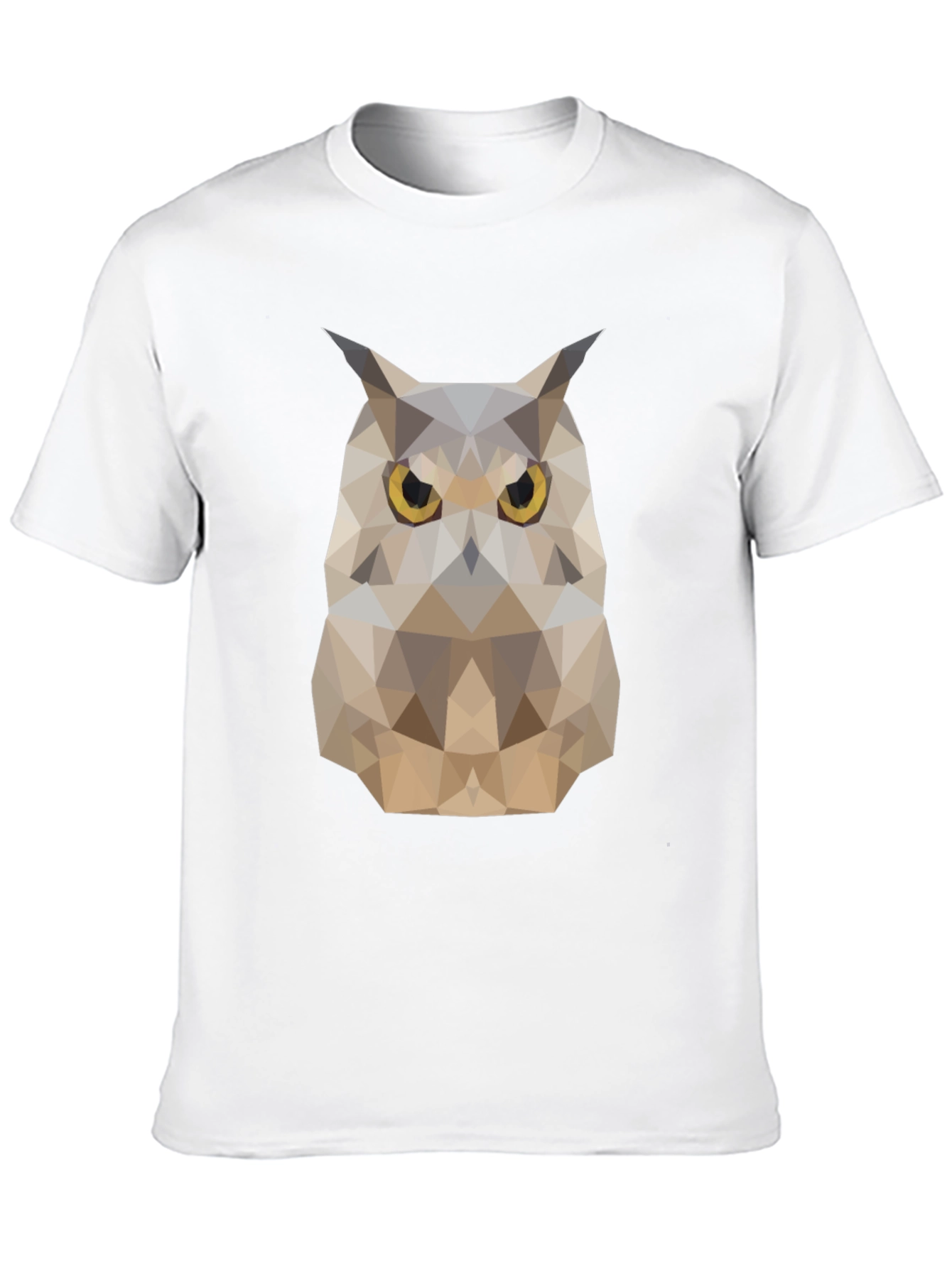 Geometric Owl T-Shirt - Modern Animal Design