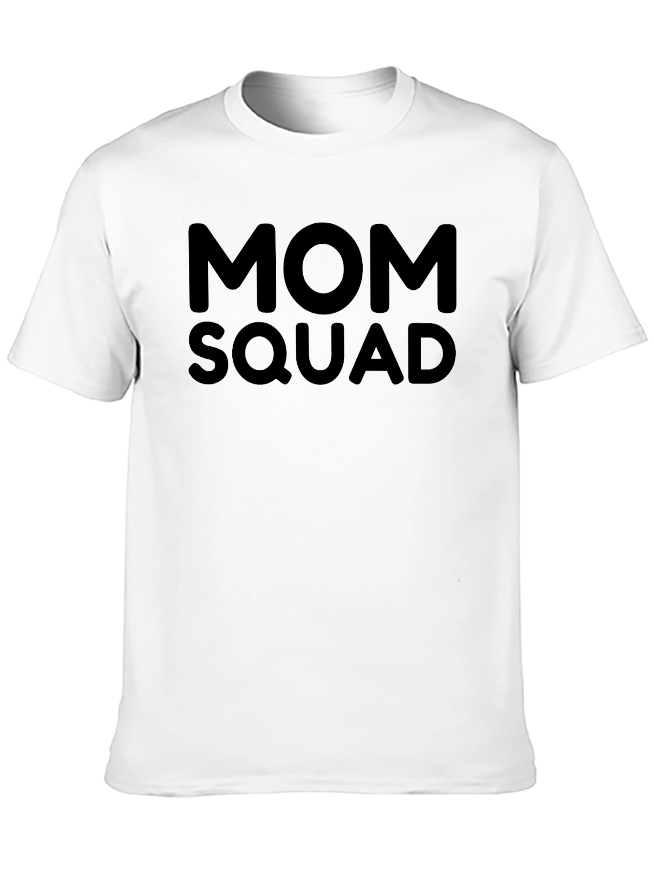 Mom Squad Graphic Tee - Black Crew Neck T-Shirt