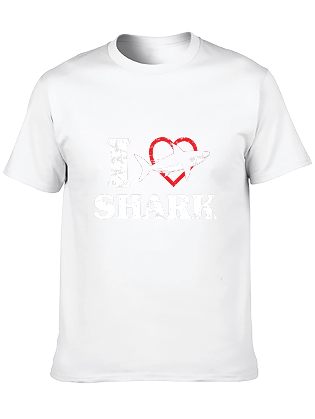 I Heart Shark T-Shirt - Black Cotton Tee