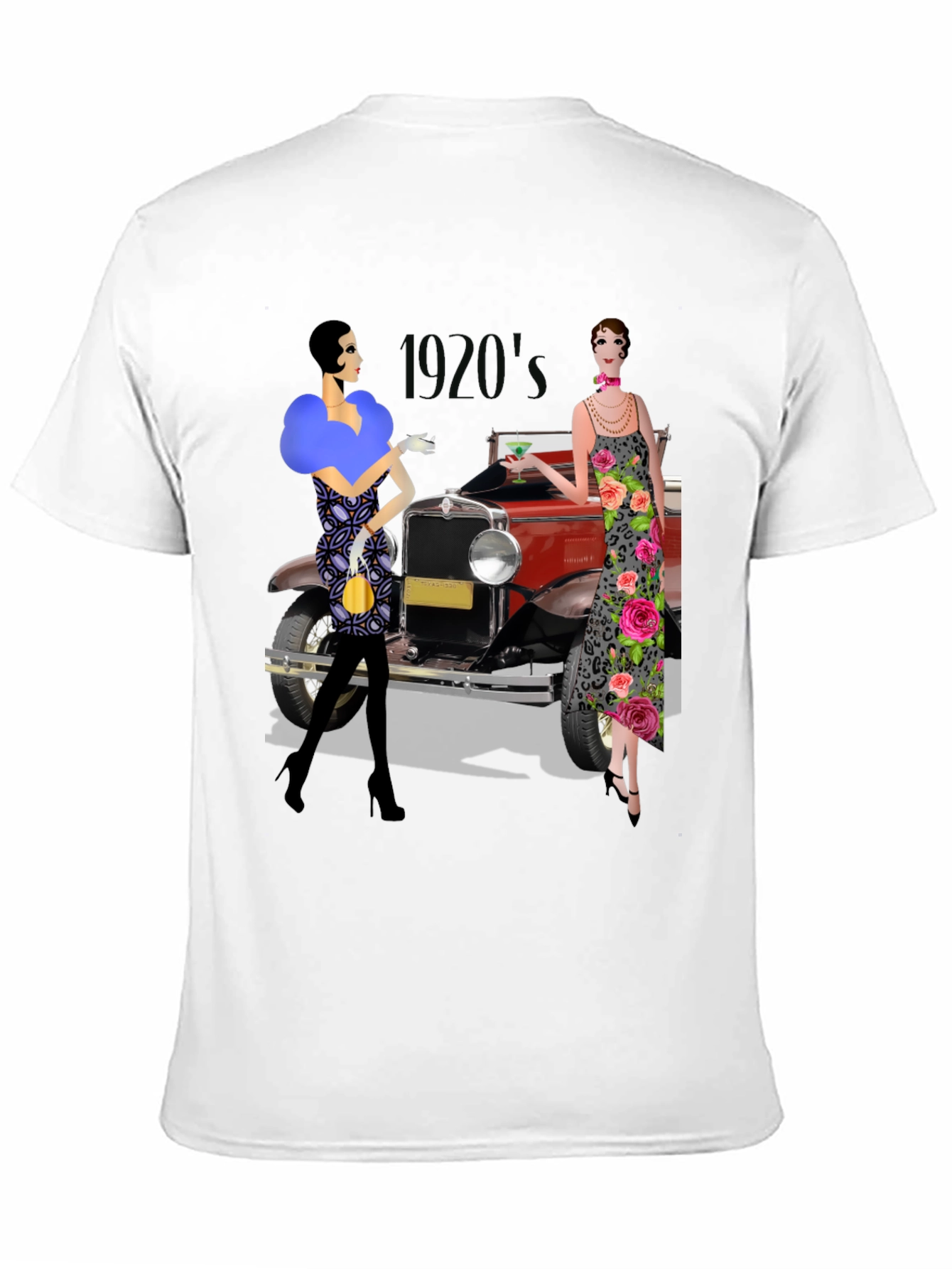 1920s Flapper Style Graphic Tee