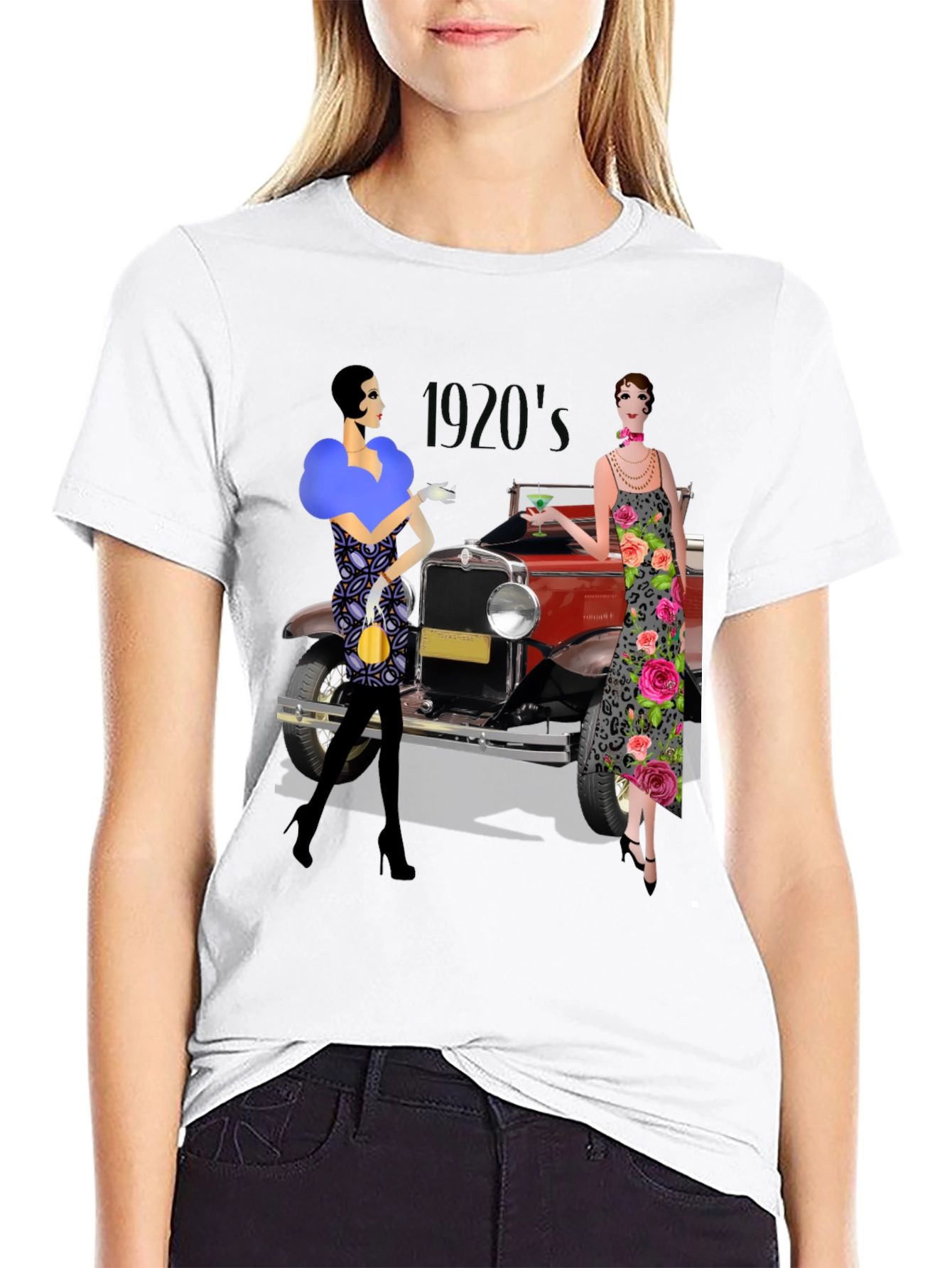 1920s Flapper Style Graphic Tee
