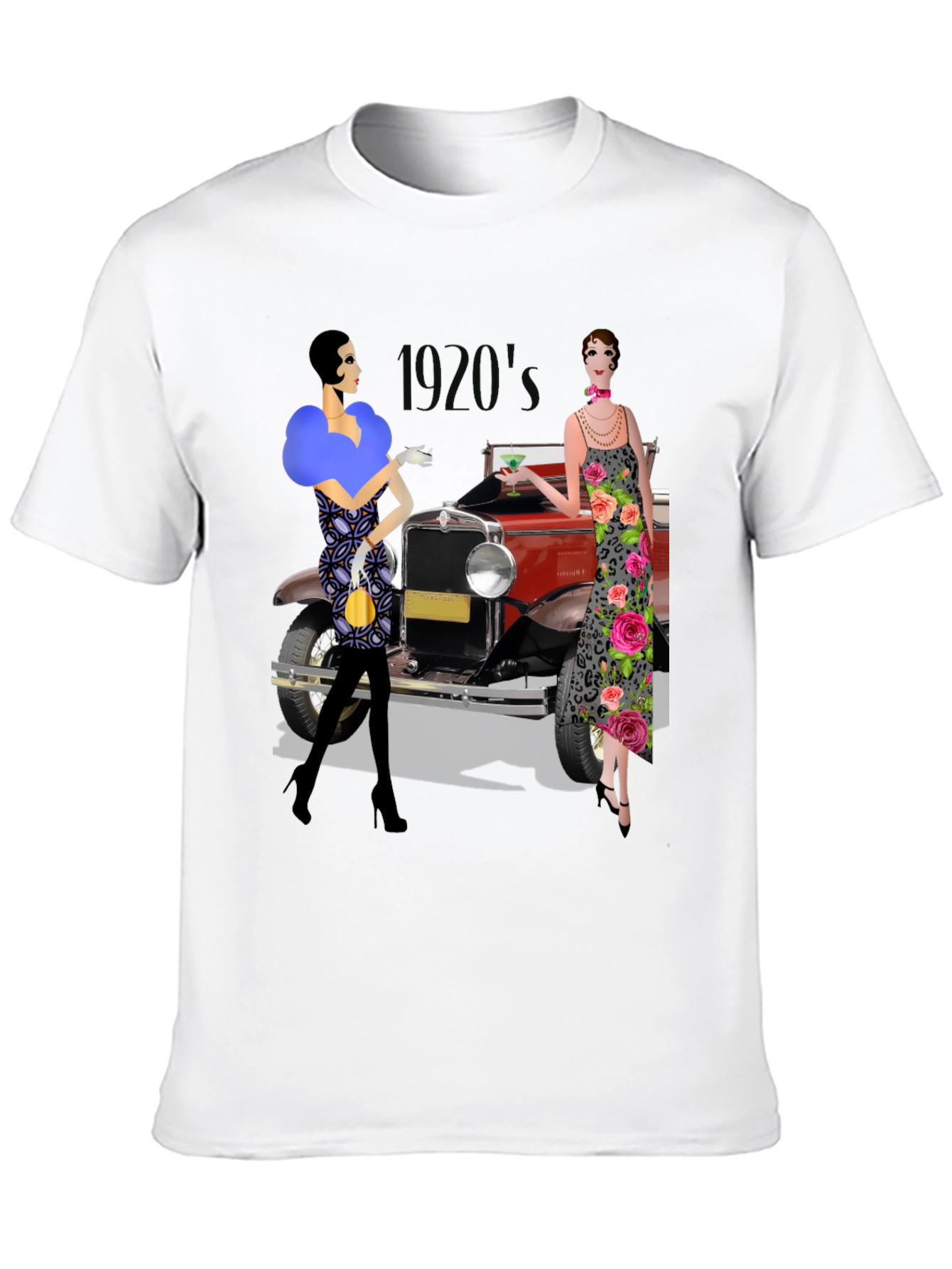 1920s Flapper Style Graphic Tee