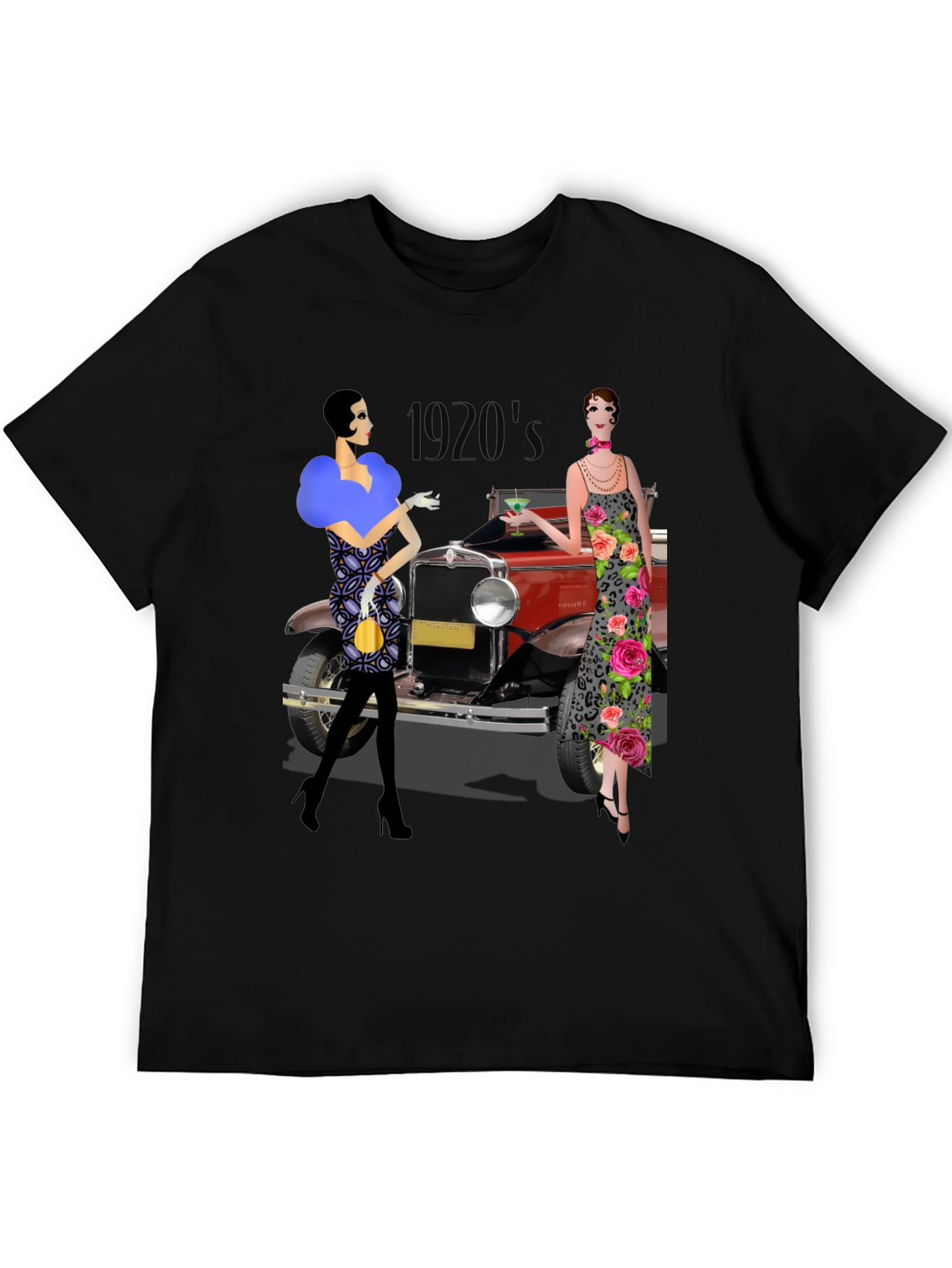 1920s Flapper Style Graphic Tee