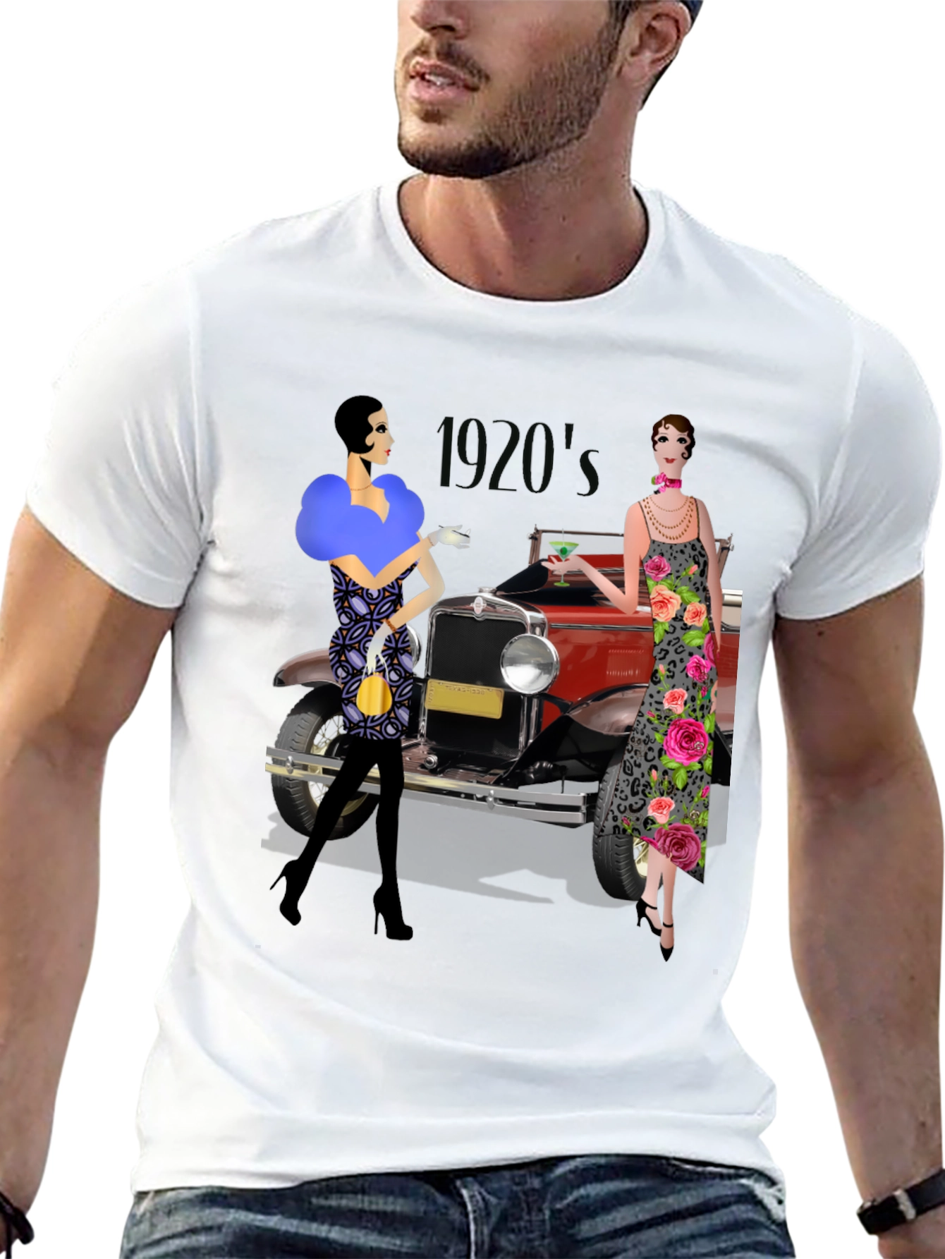 1920s Flapper Style Graphic Tee