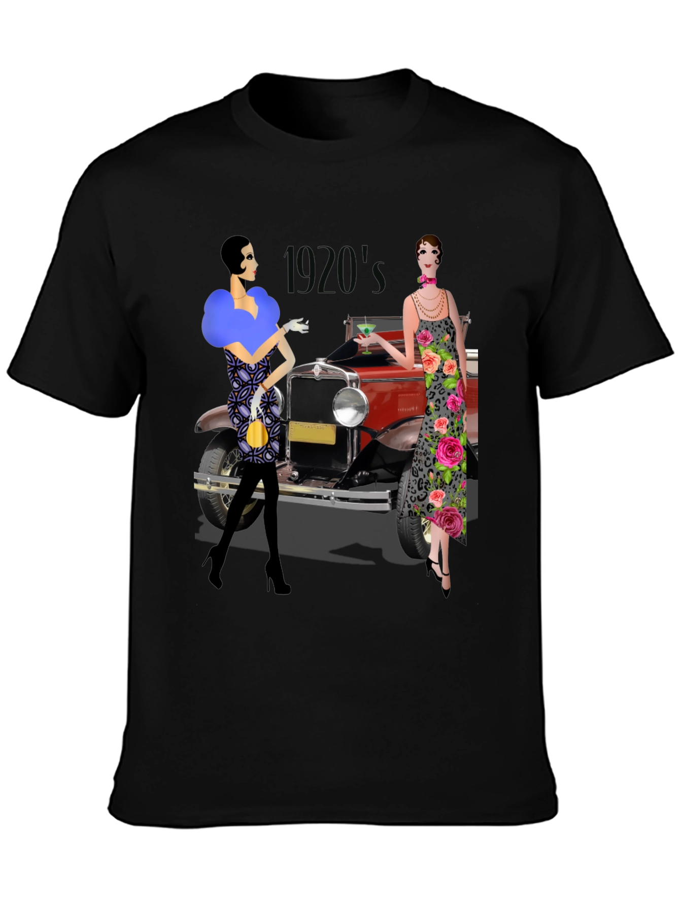 1920s Flapper Style Graphic Tee