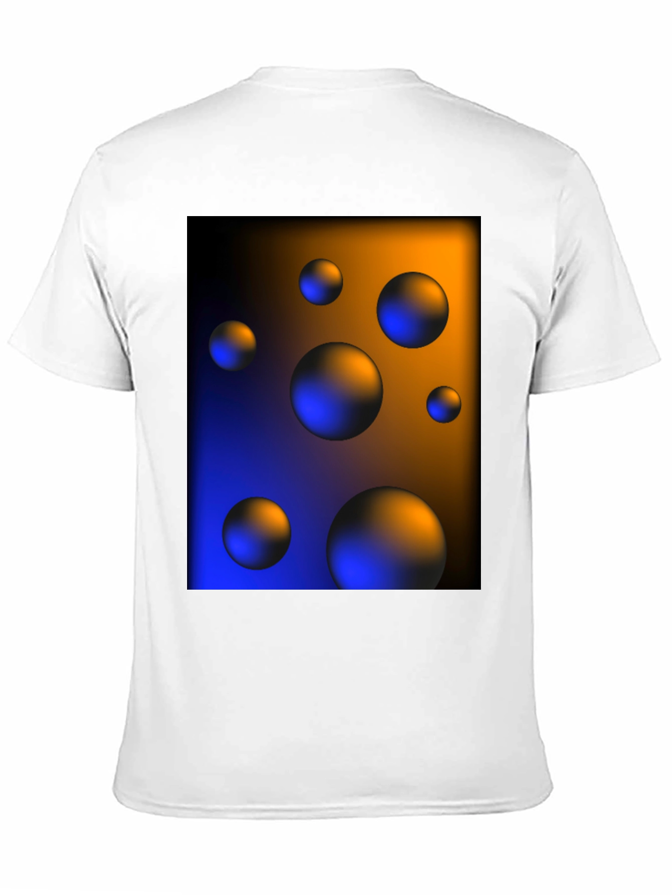 Abstract Sphere Print Black T-Shirt