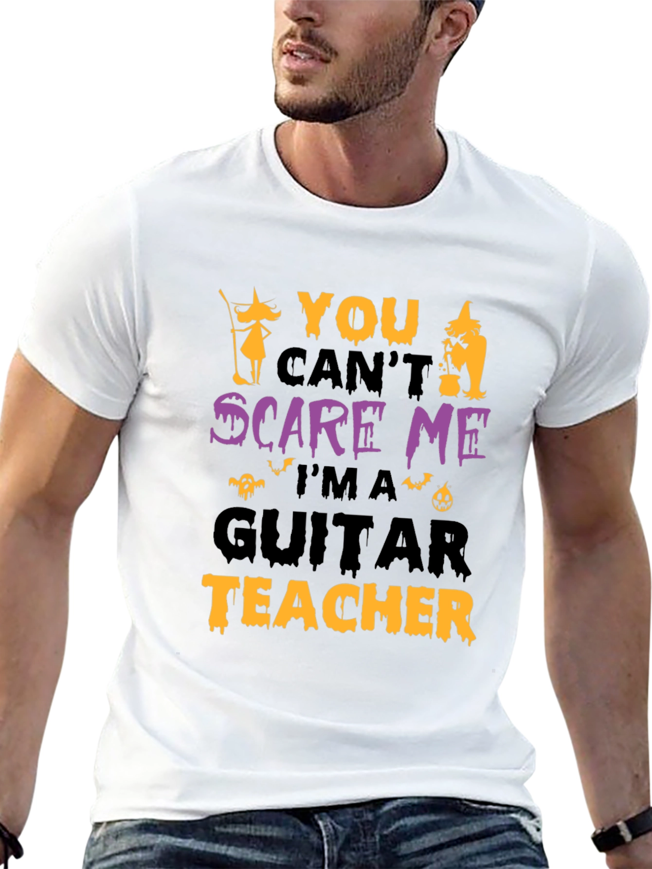 Funny Halloween Guitar Teacher T-Shirt
