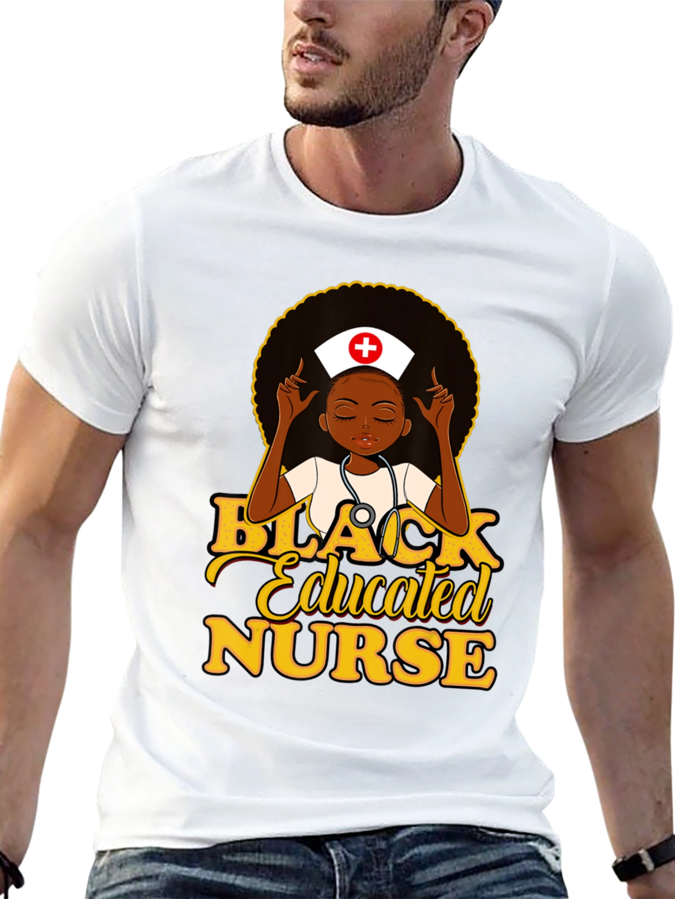 Black Educated Nurse T-Shirt