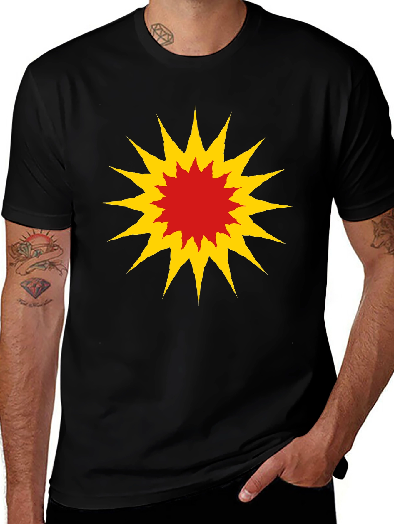 Explosion Graphic Black T-Shirt