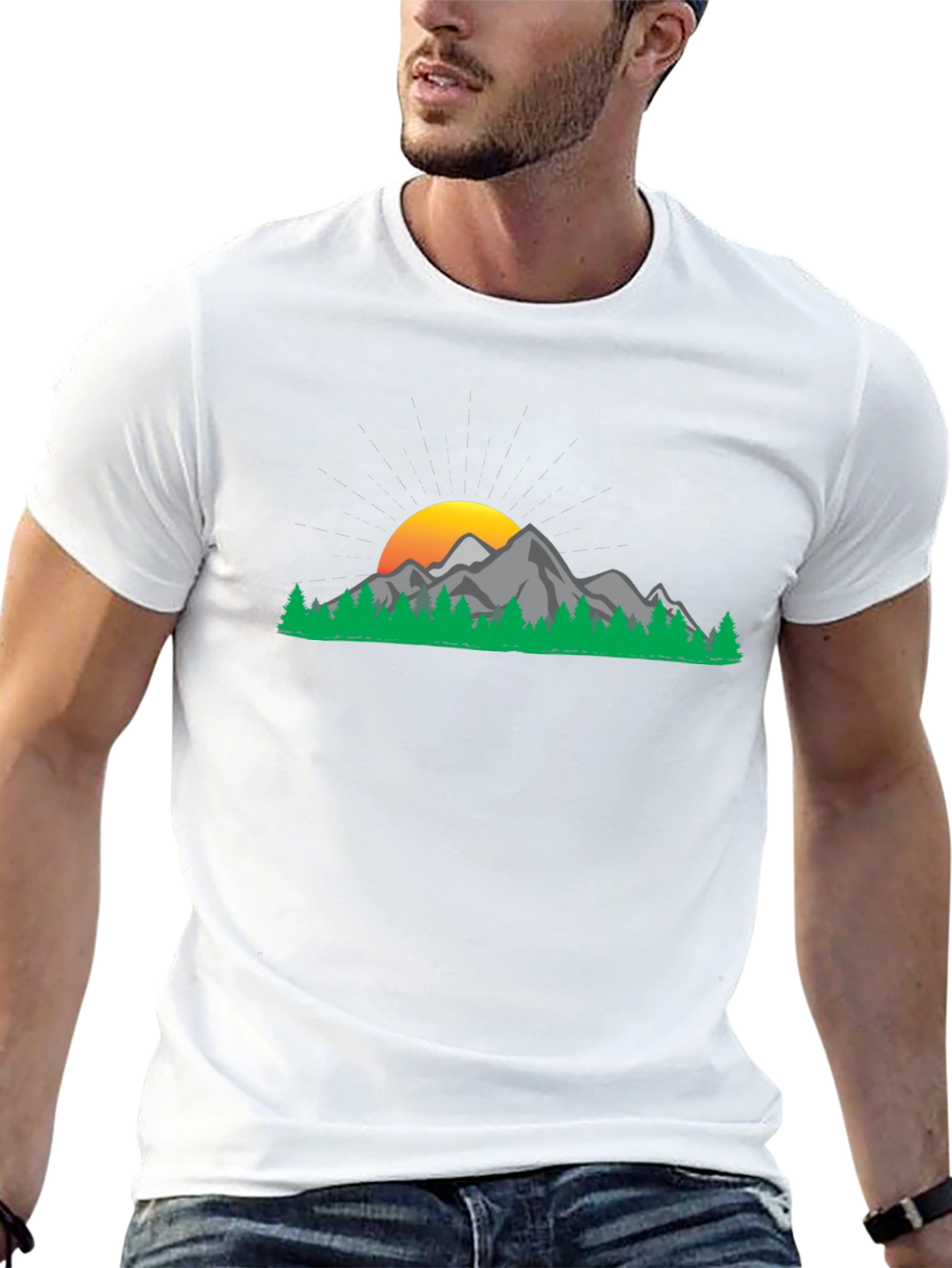 Mountain Sunset Graphic Tee - Nature Inspired Casual Wear