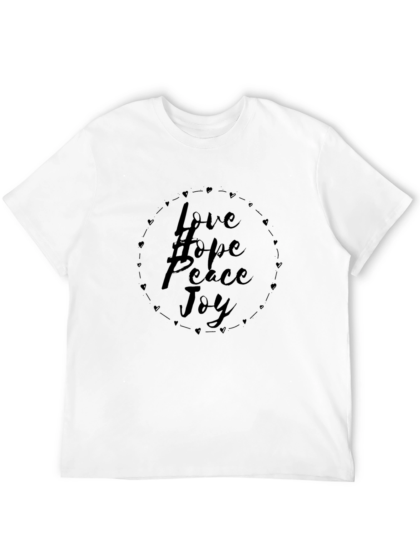 Love Hope Peace Joy Black Graphic Tee