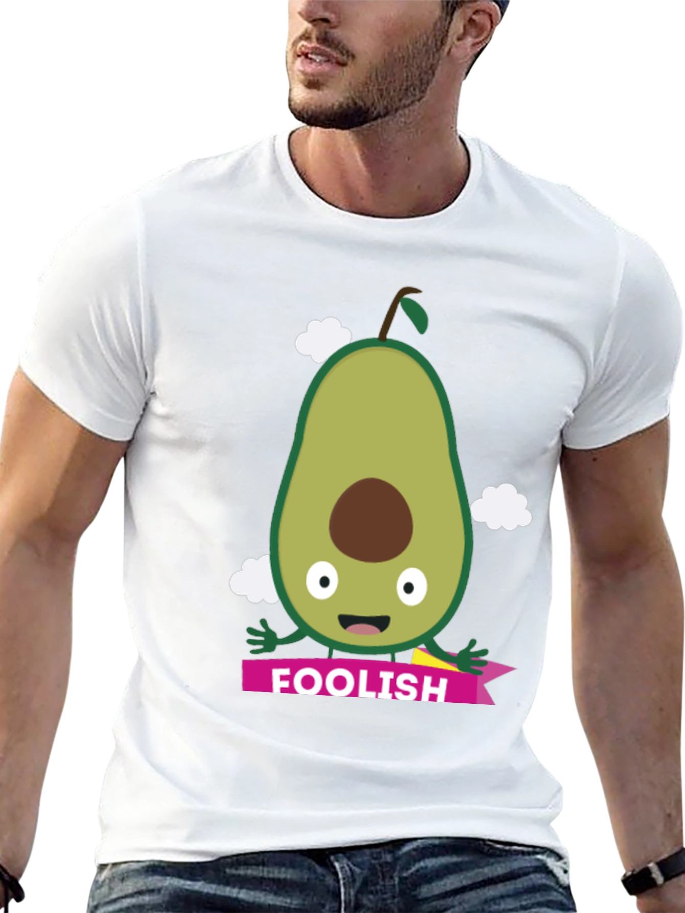 Foolish Avocado Graphic T-Shirt - Unisex Black Tee