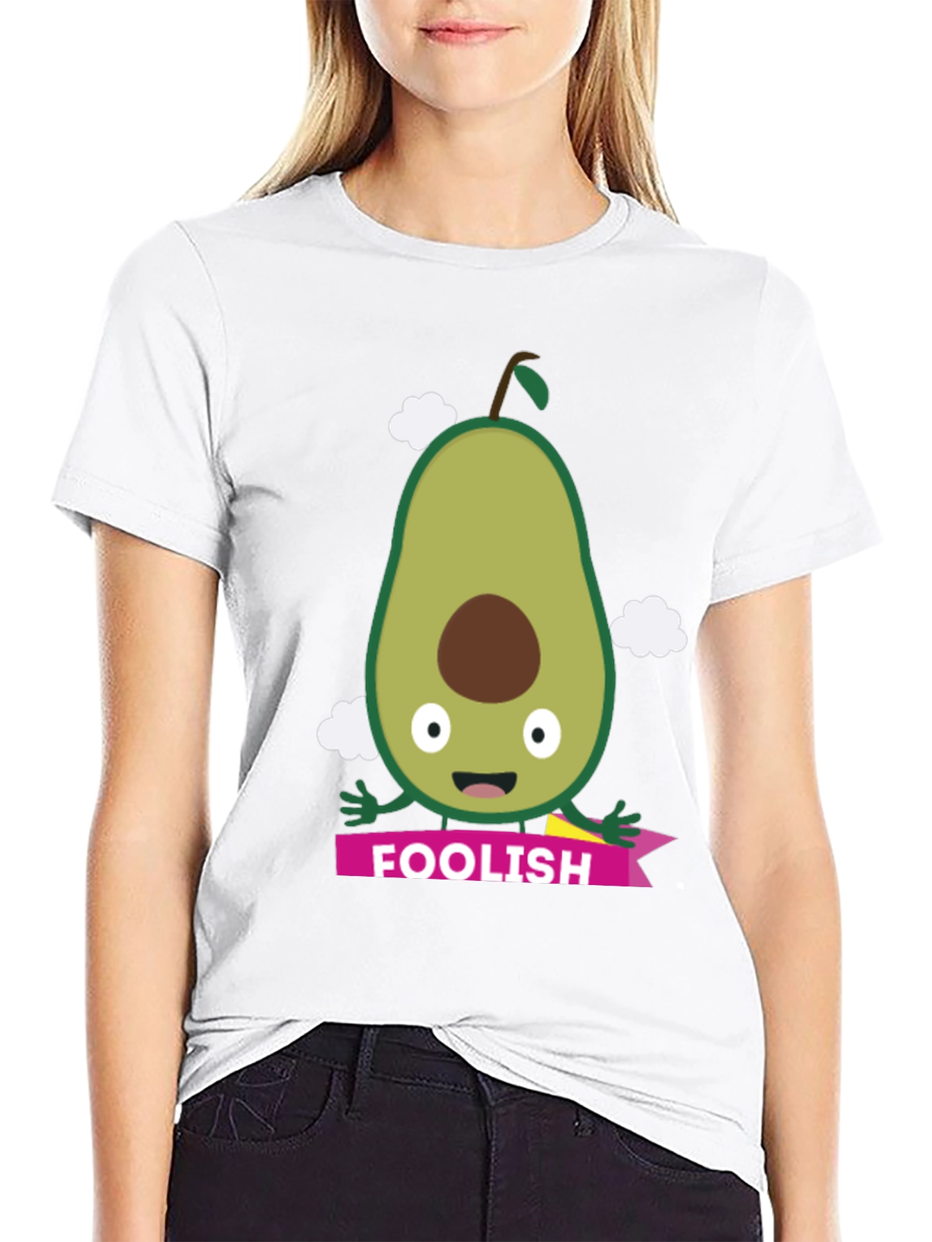 Foolish Avocado Graphic T-Shirt - Unisex Black Tee