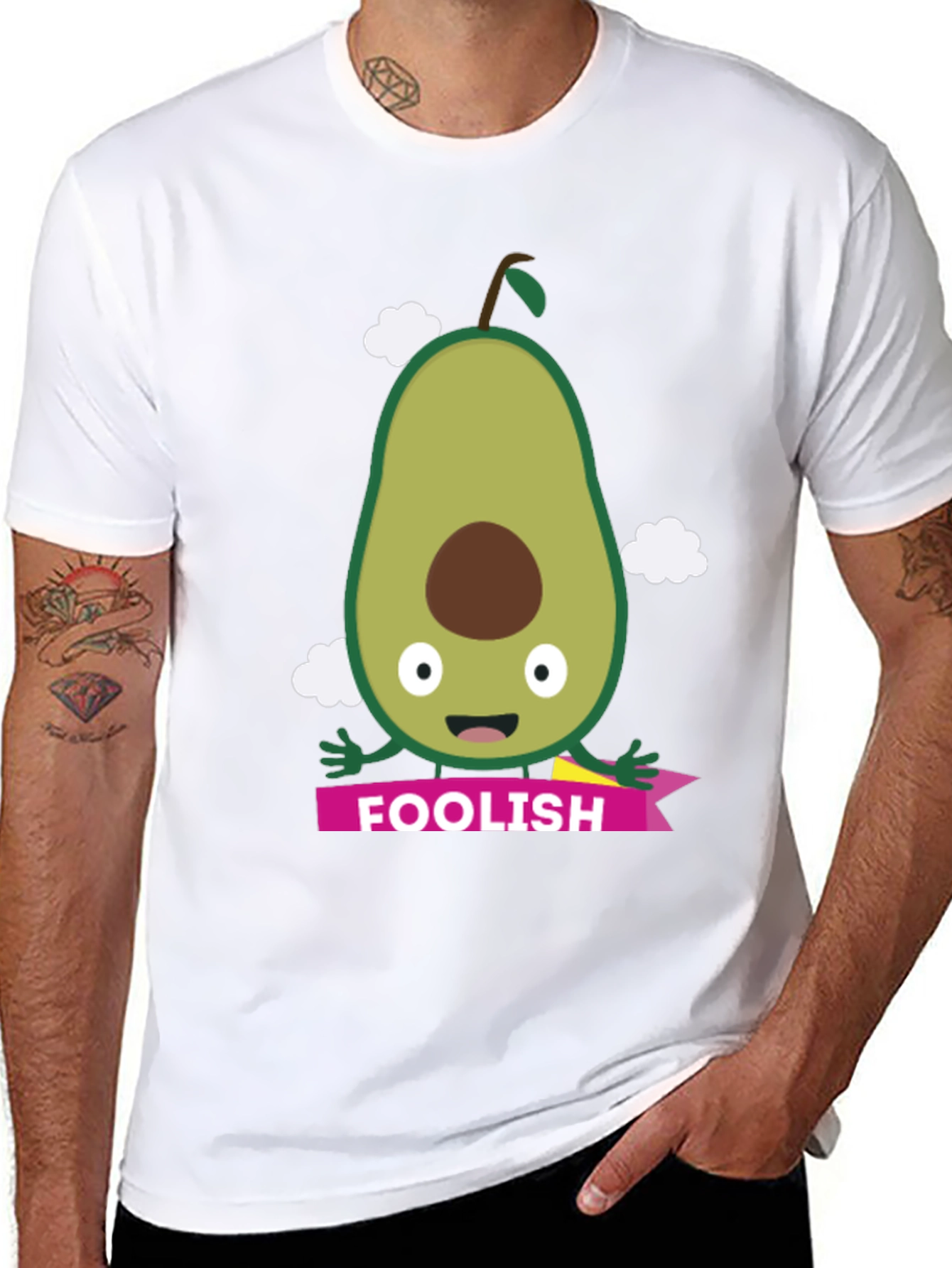 Foolish Avocado Graphic T-Shirt - Unisex Black Tee