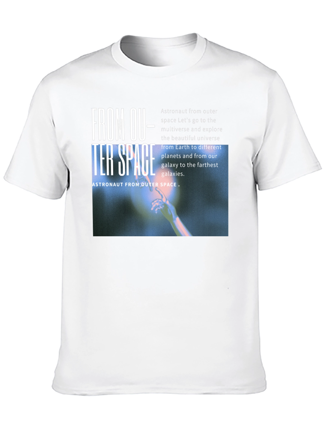 Outer Space Astronaut Black T-Shirt