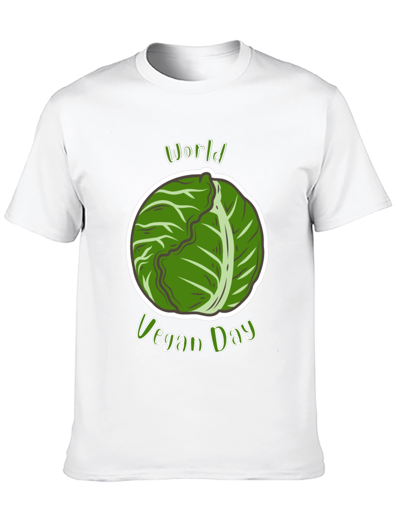 World Vegan Day T-Shirt - Cabbage Design