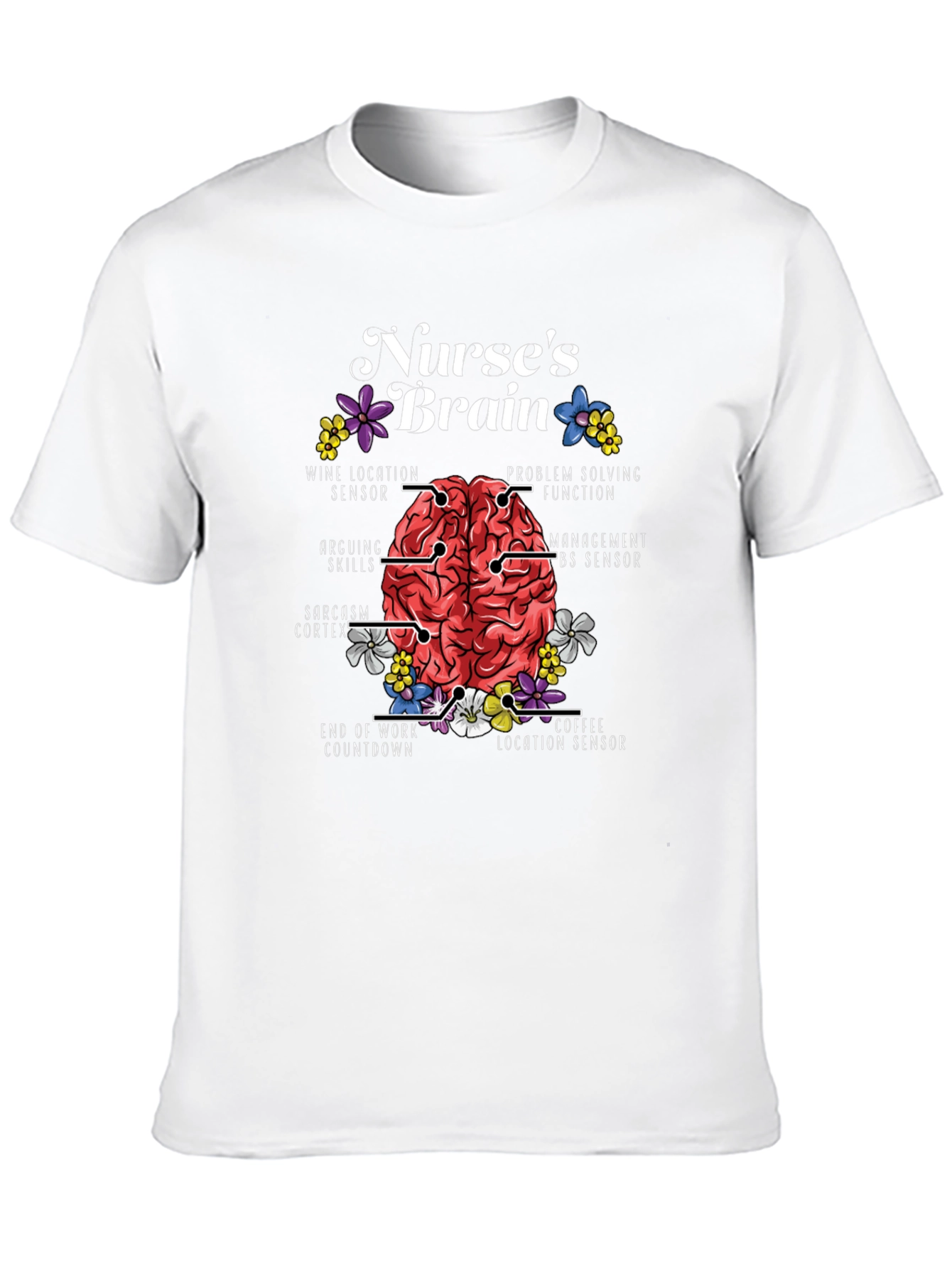 Nurses Brain T-Shirt - Funny Anatomy Tee