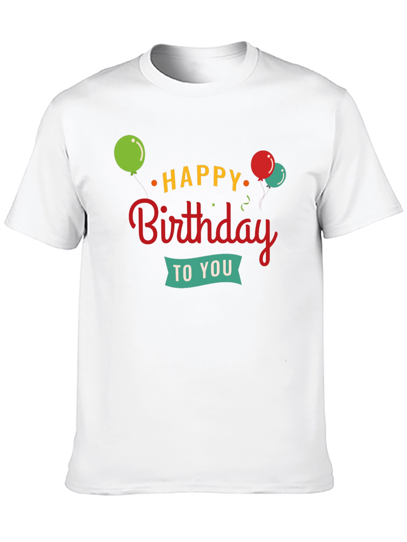 Happy Birthday Graphic Tee | Black Crewneck T-Shirt